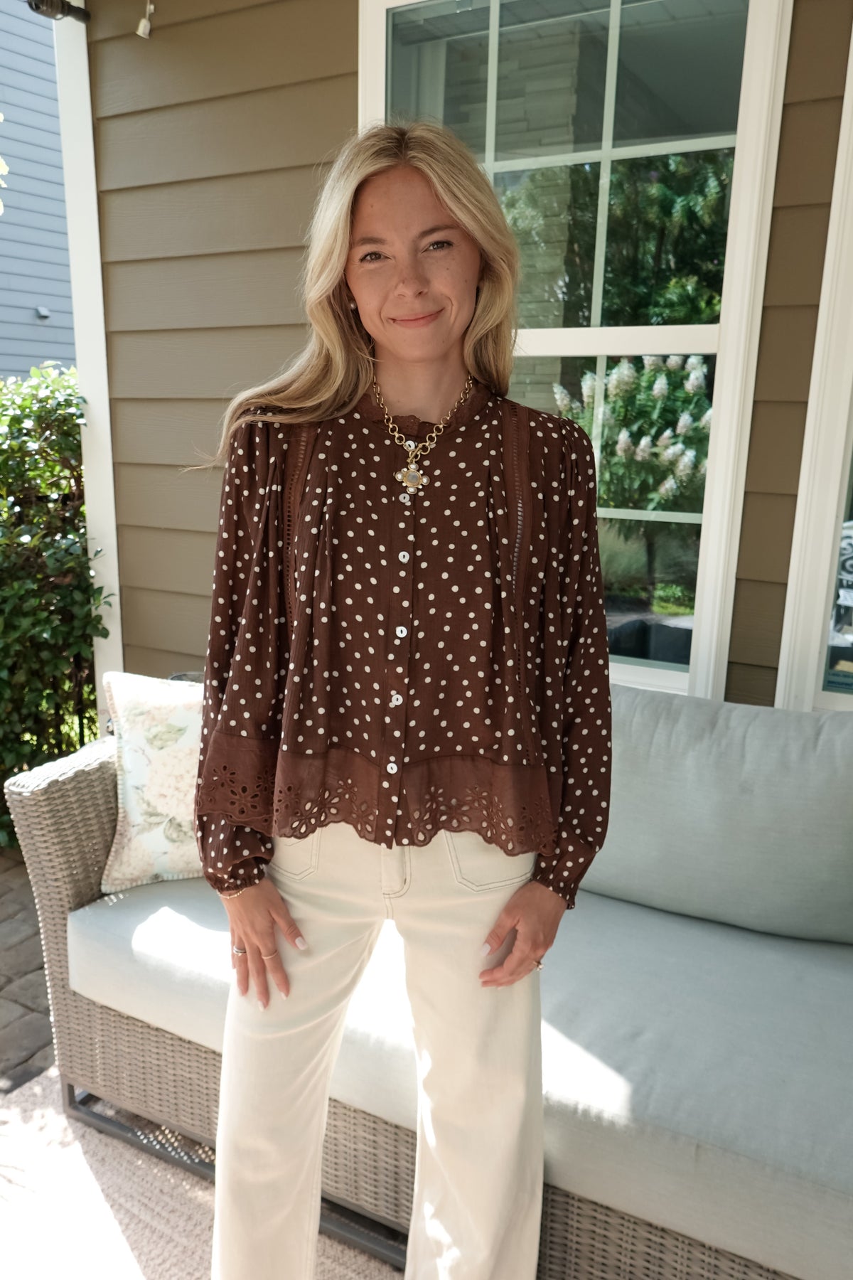 Pearl Polka Dot Long Sleeve