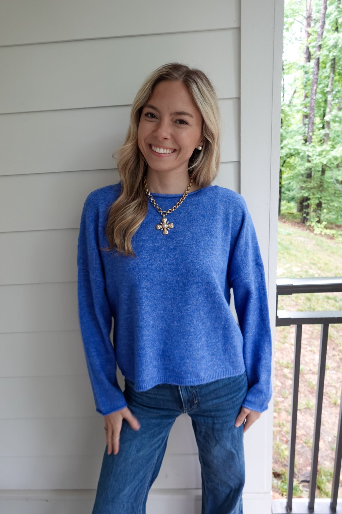 Kora Knit Sweater Blue