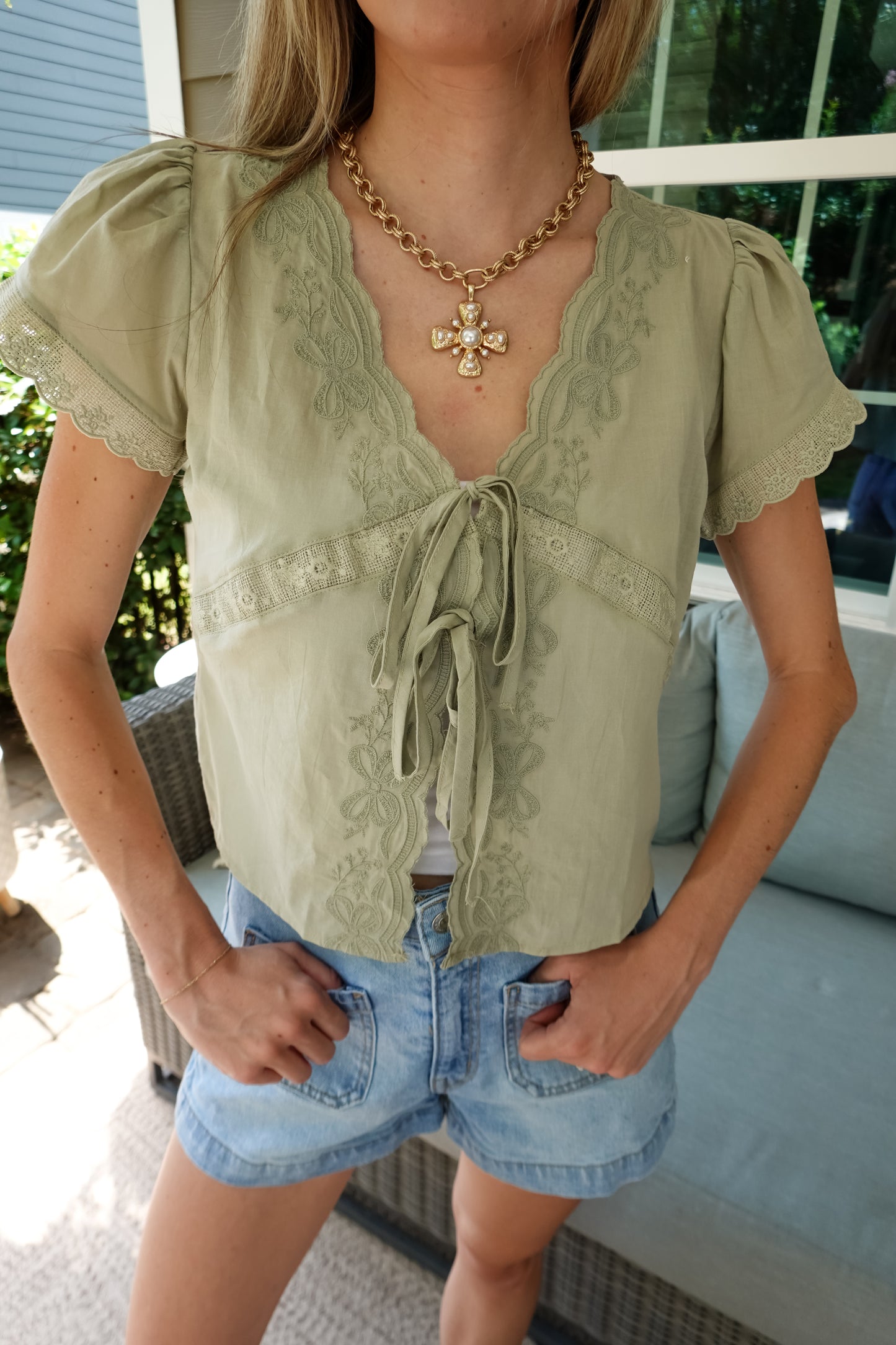 Clara Scalloped Top