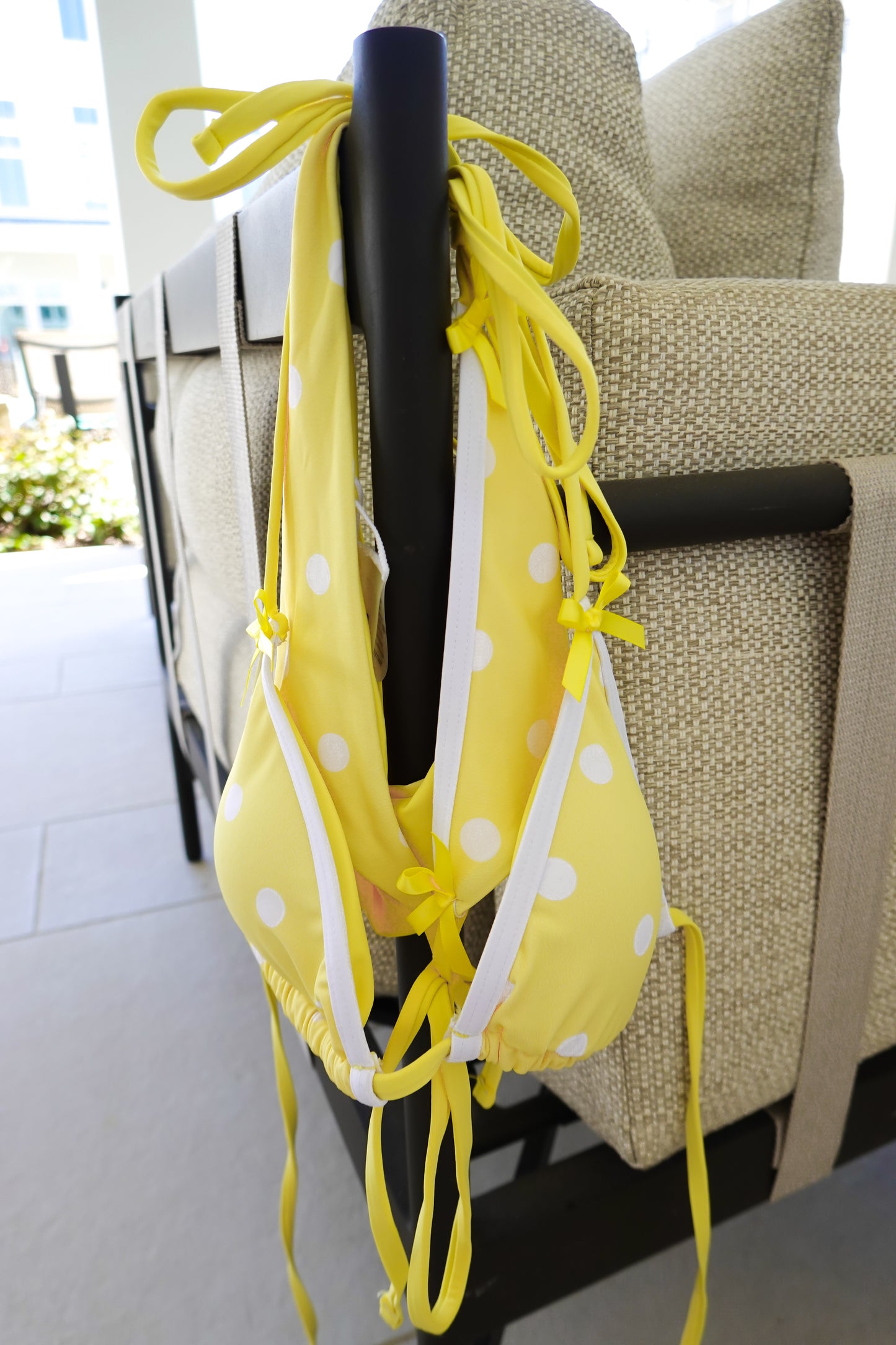 Yellow Polka Bikini Set