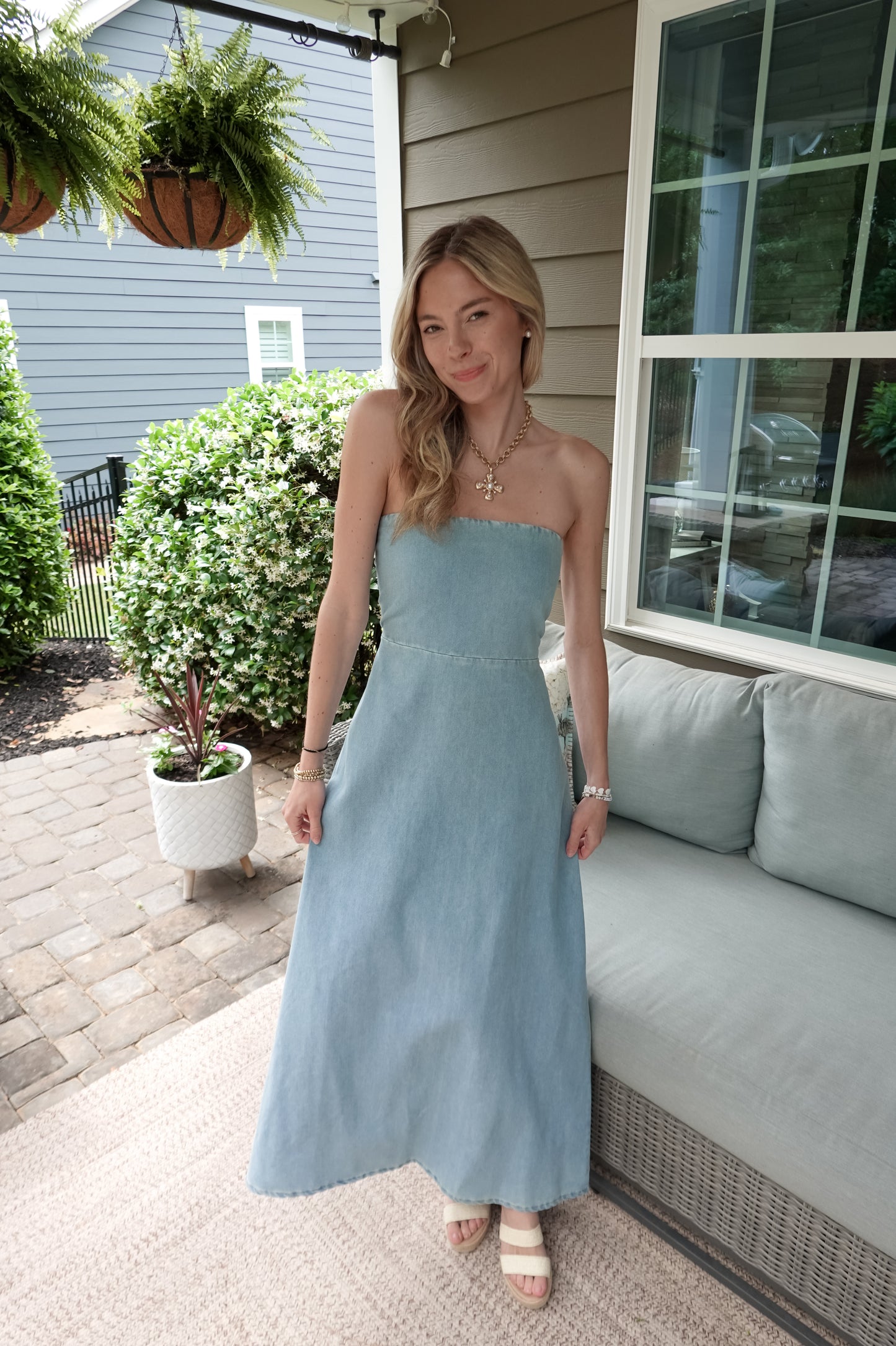 Stella Denim Maxi Dress