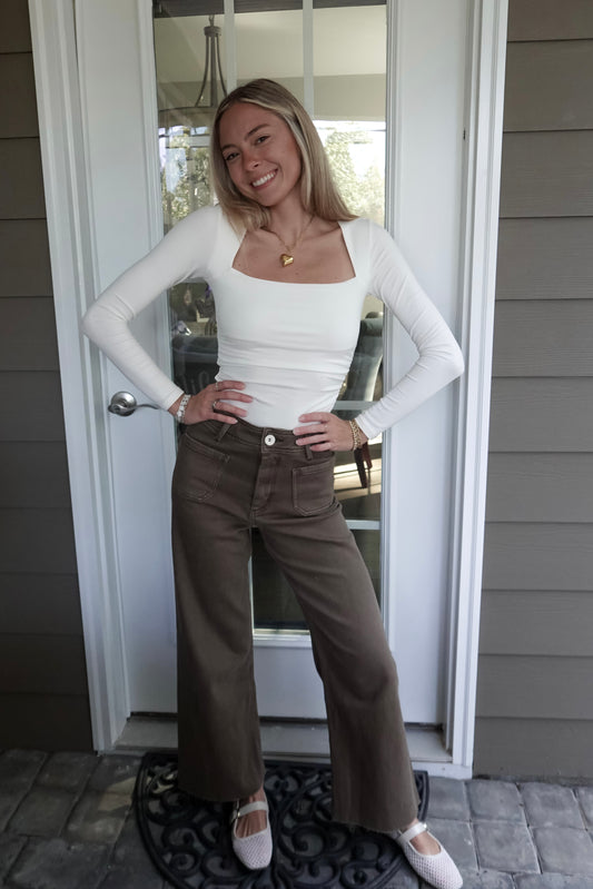 Zoe Straight Wide Leg Pants