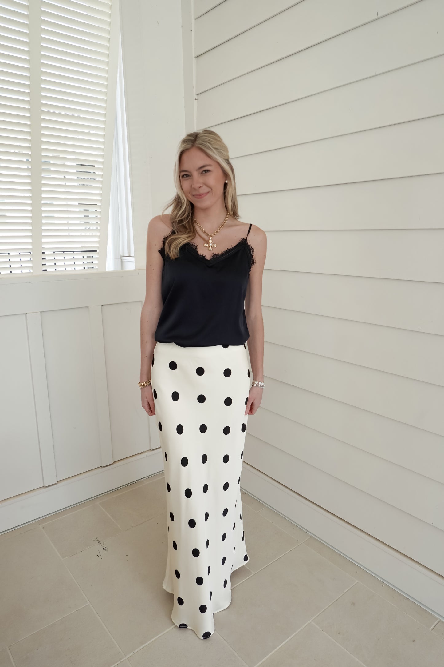 Parker Polka Dot Midi Skirt