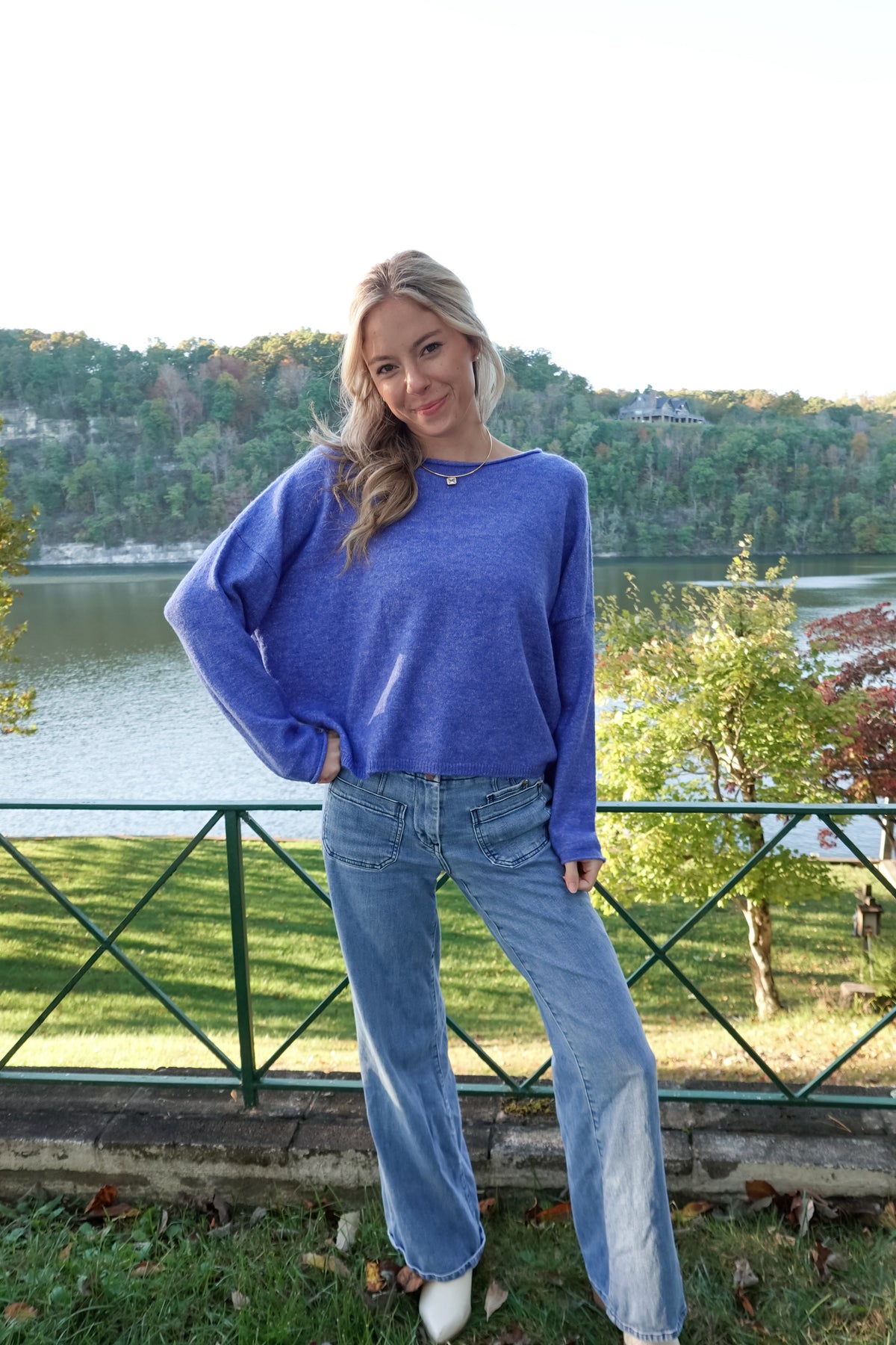 Kora Knit Sweater Blue