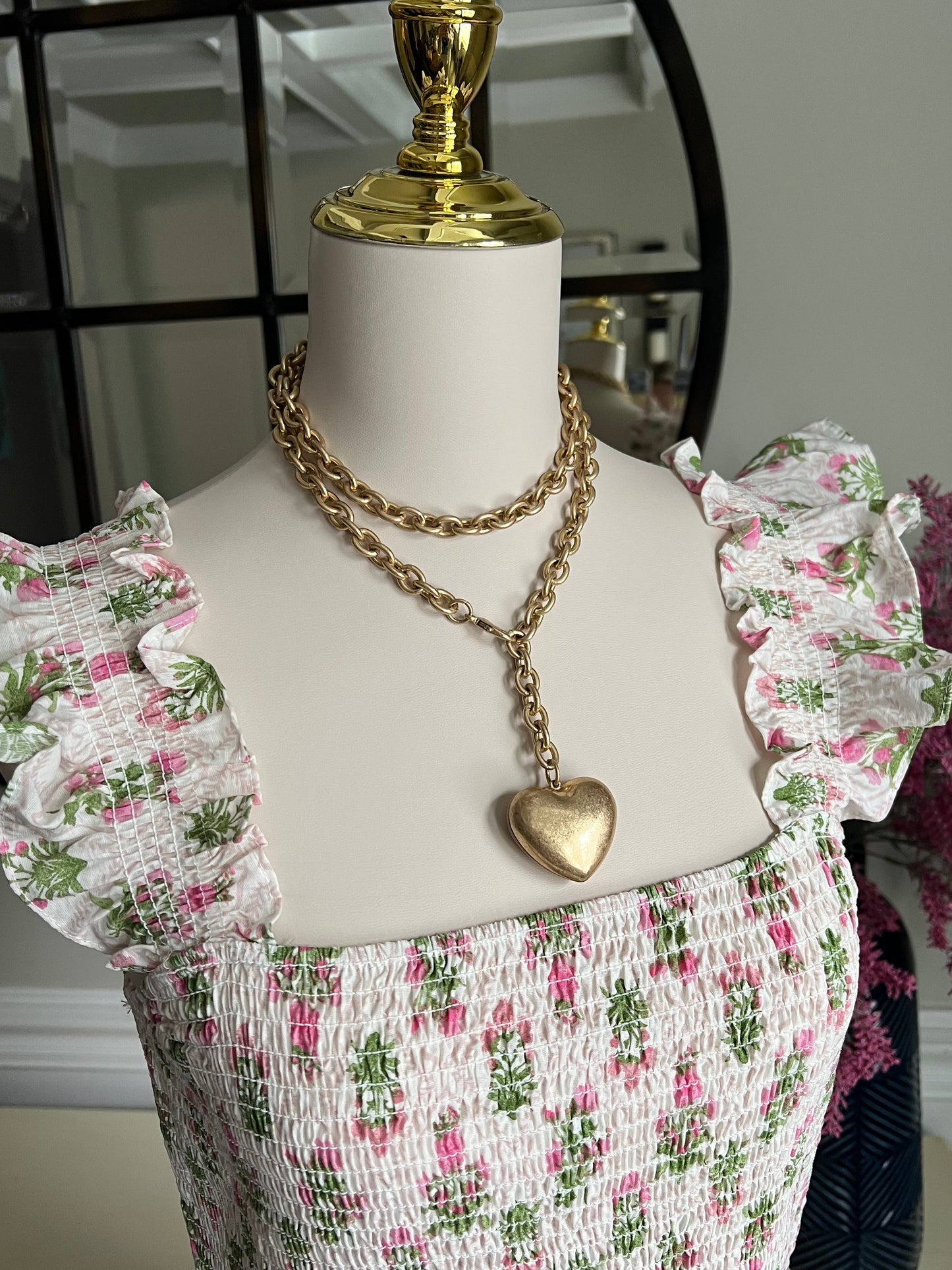 Heart Wrap Chain Drop Necklace