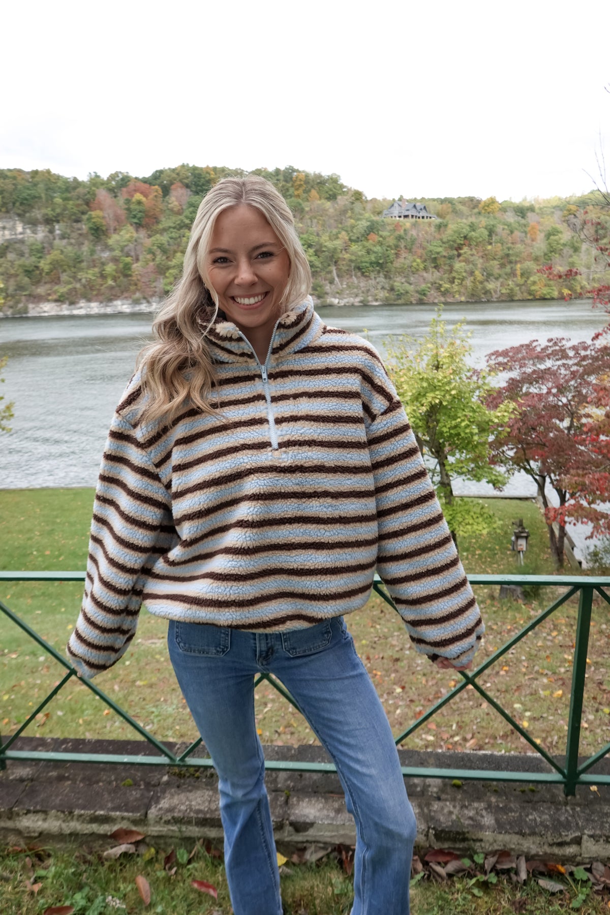 Lily Striped Sherpa Jacket