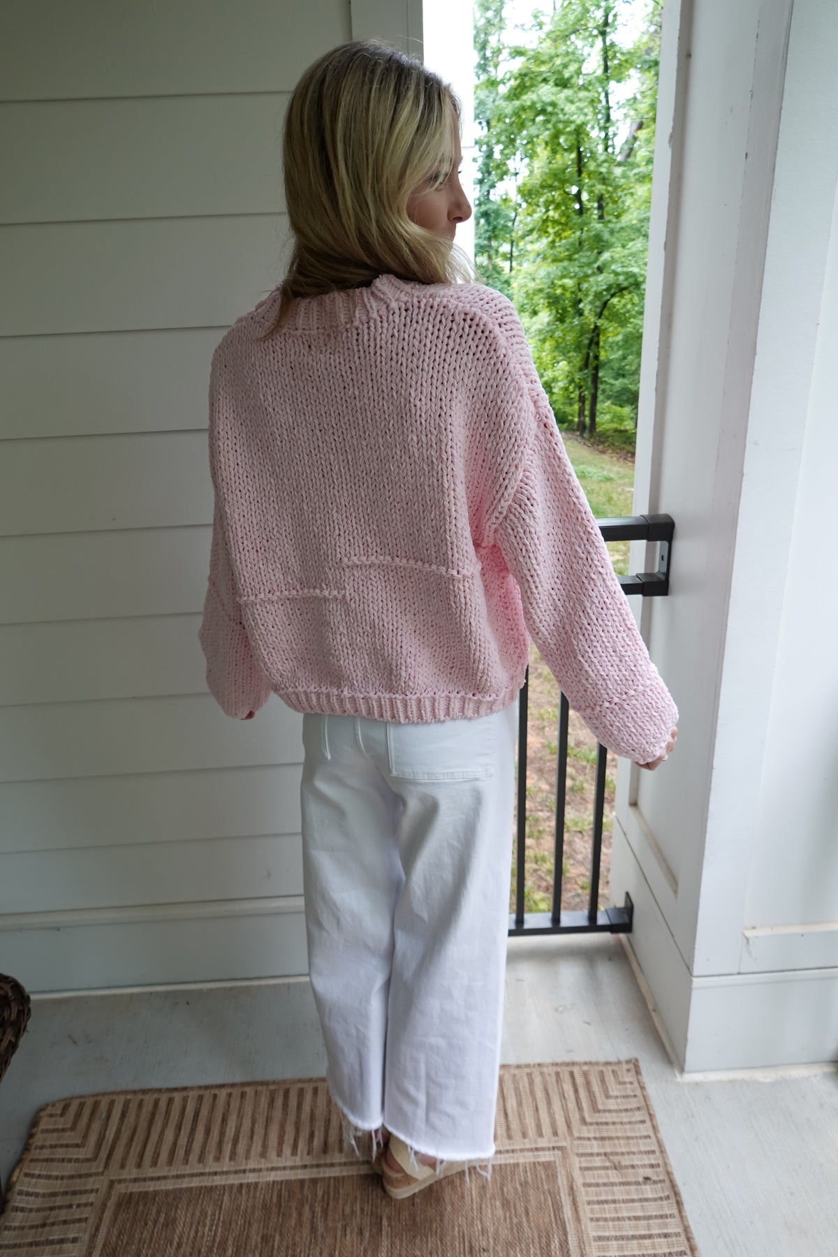 Cal Chunky Knit Pink Sweater