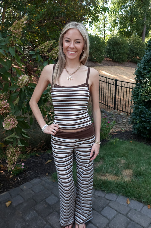 Willa Brown Striped Pants