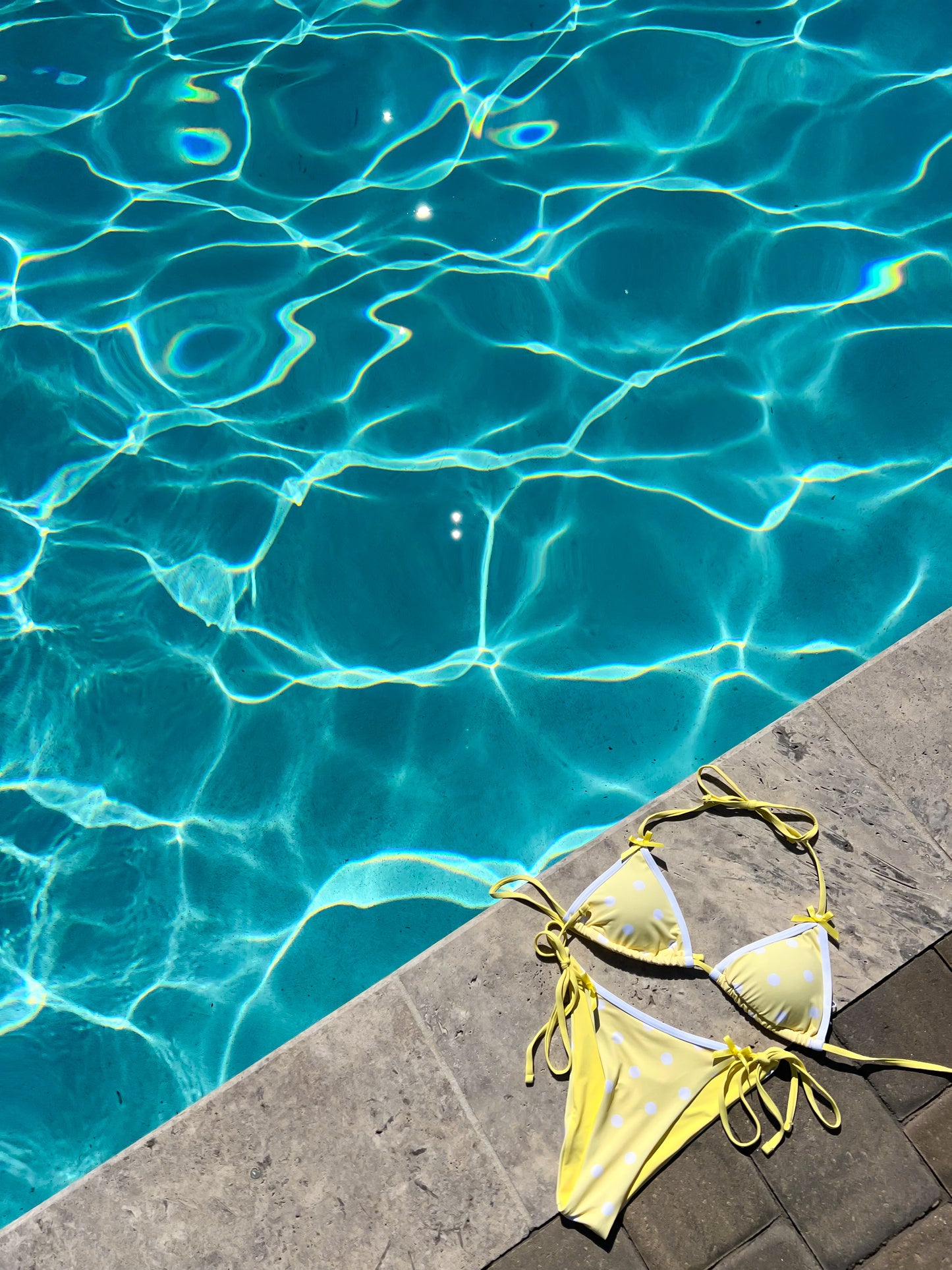 Yellow Polka Bikini Set