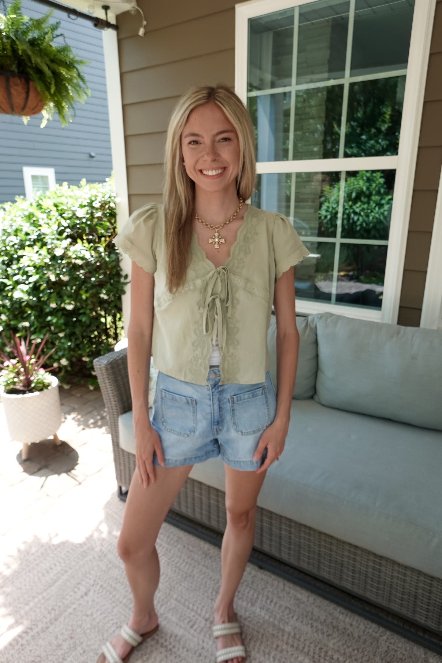 Clara Scalloped Top