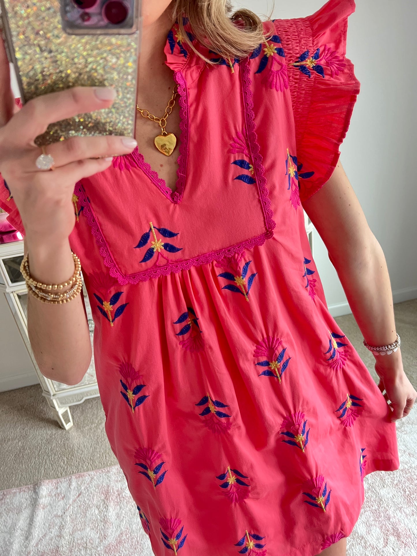 Virginia Embroidered Floral Dress