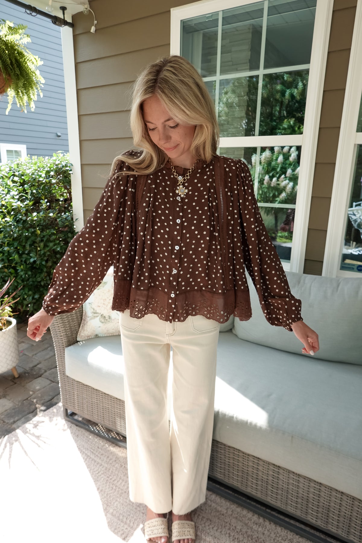 Pearl Polka Dot Long Sleeve