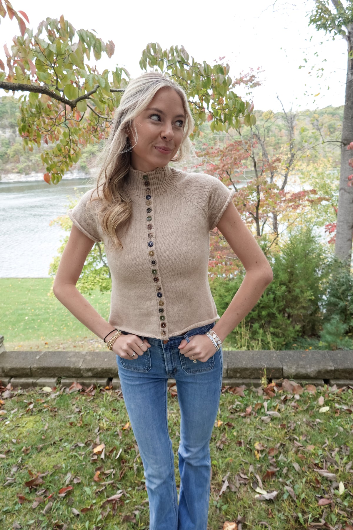 Jenna Button Up Knit Top