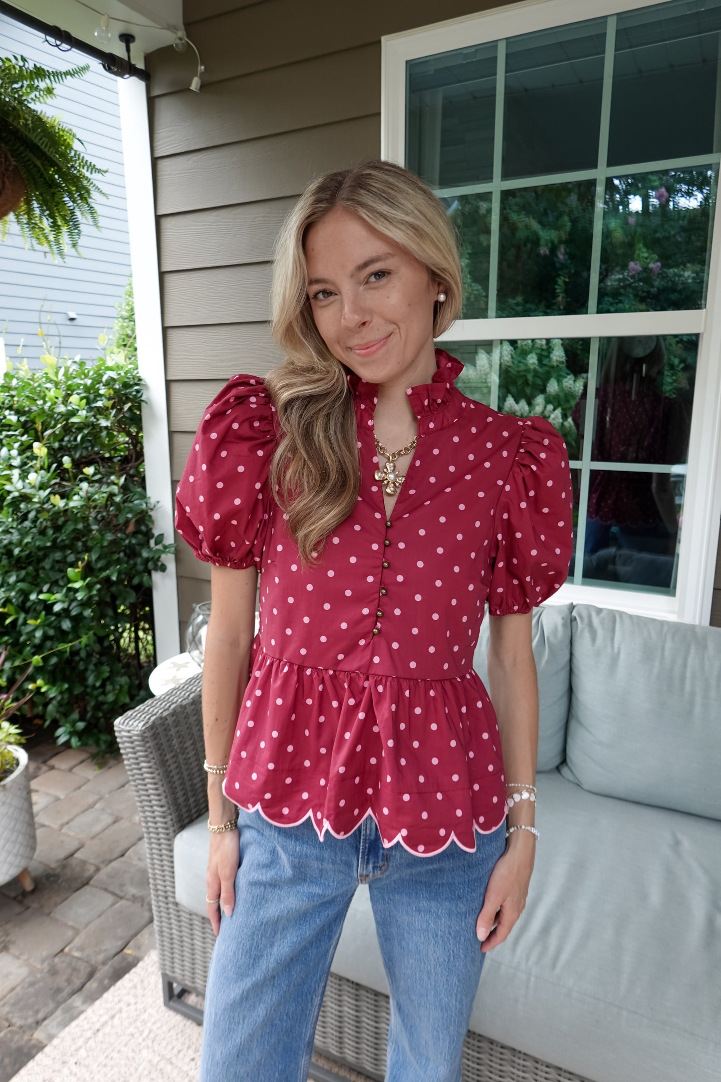 Polly Polka Dot Blouse