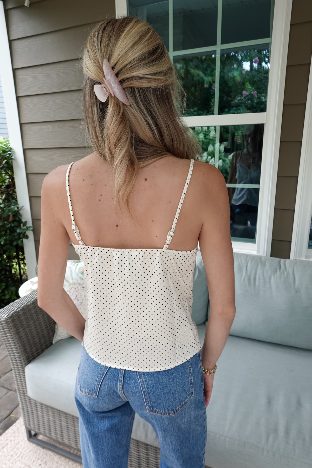 Polka Dot Satin Cami