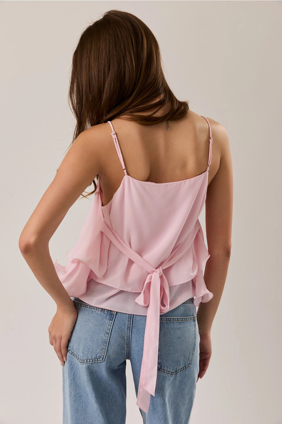 Rachel Ruffle Hem Cami Top