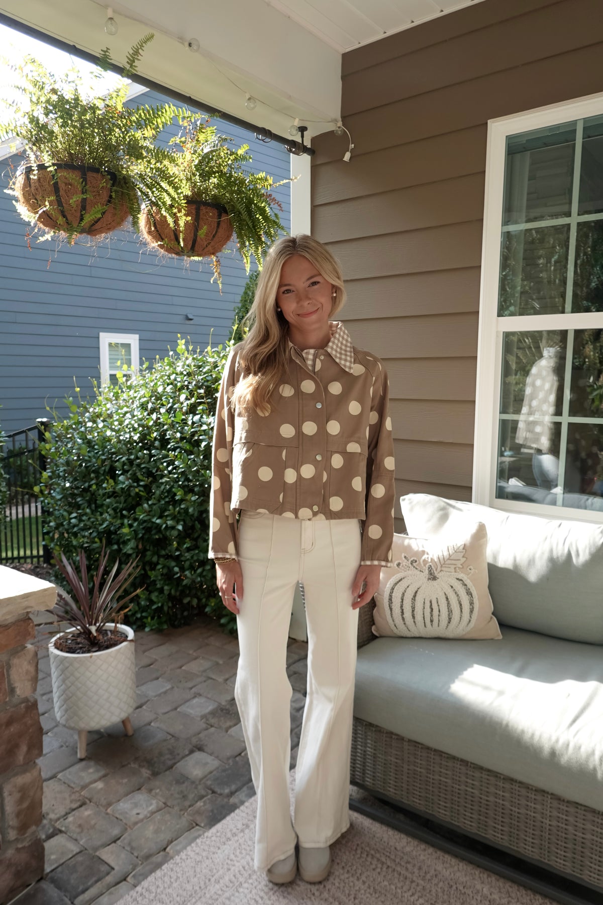 Gigi Polka Dot Gingham Jacket