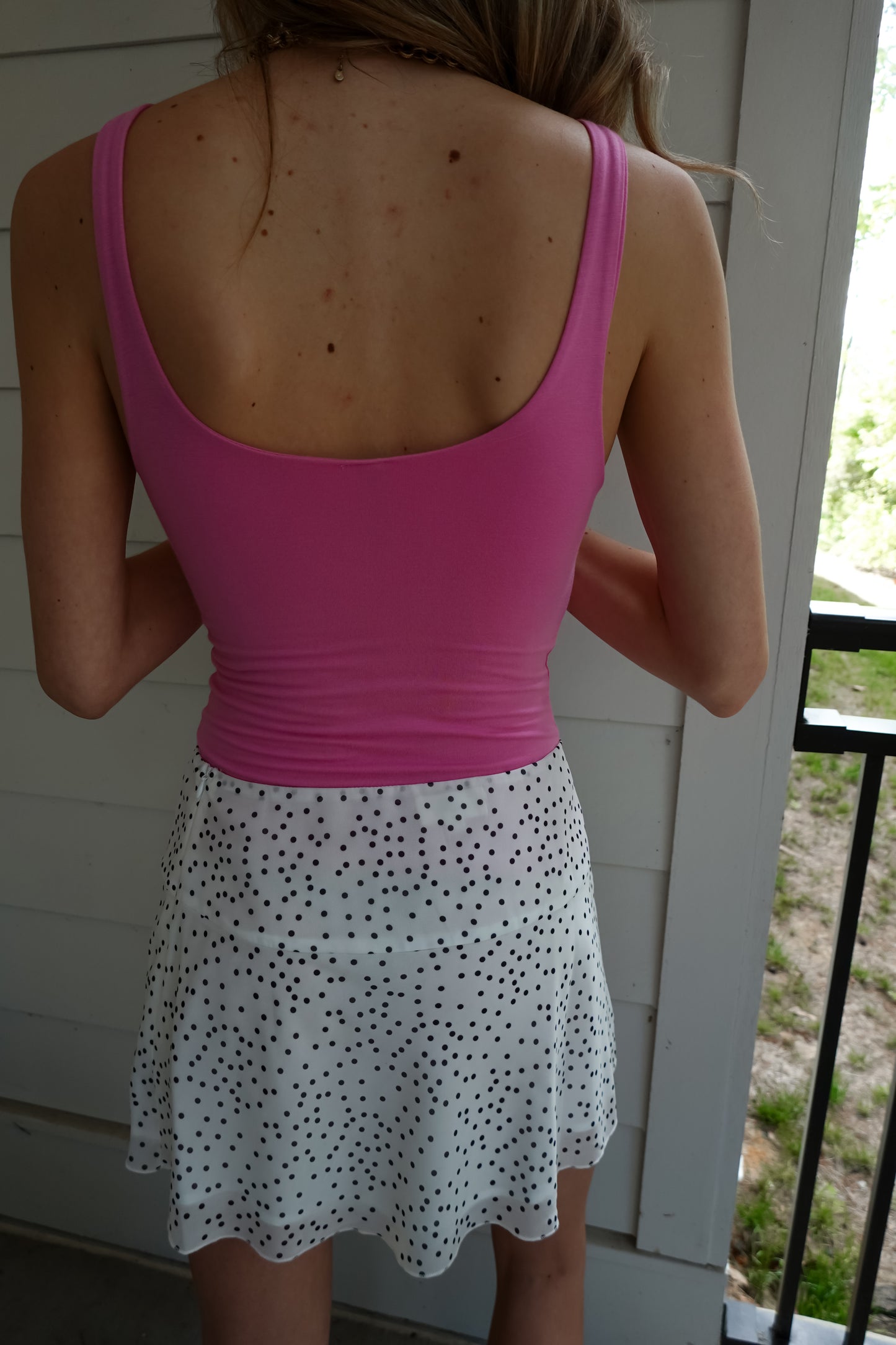 Double Layered V Neck Tank Top