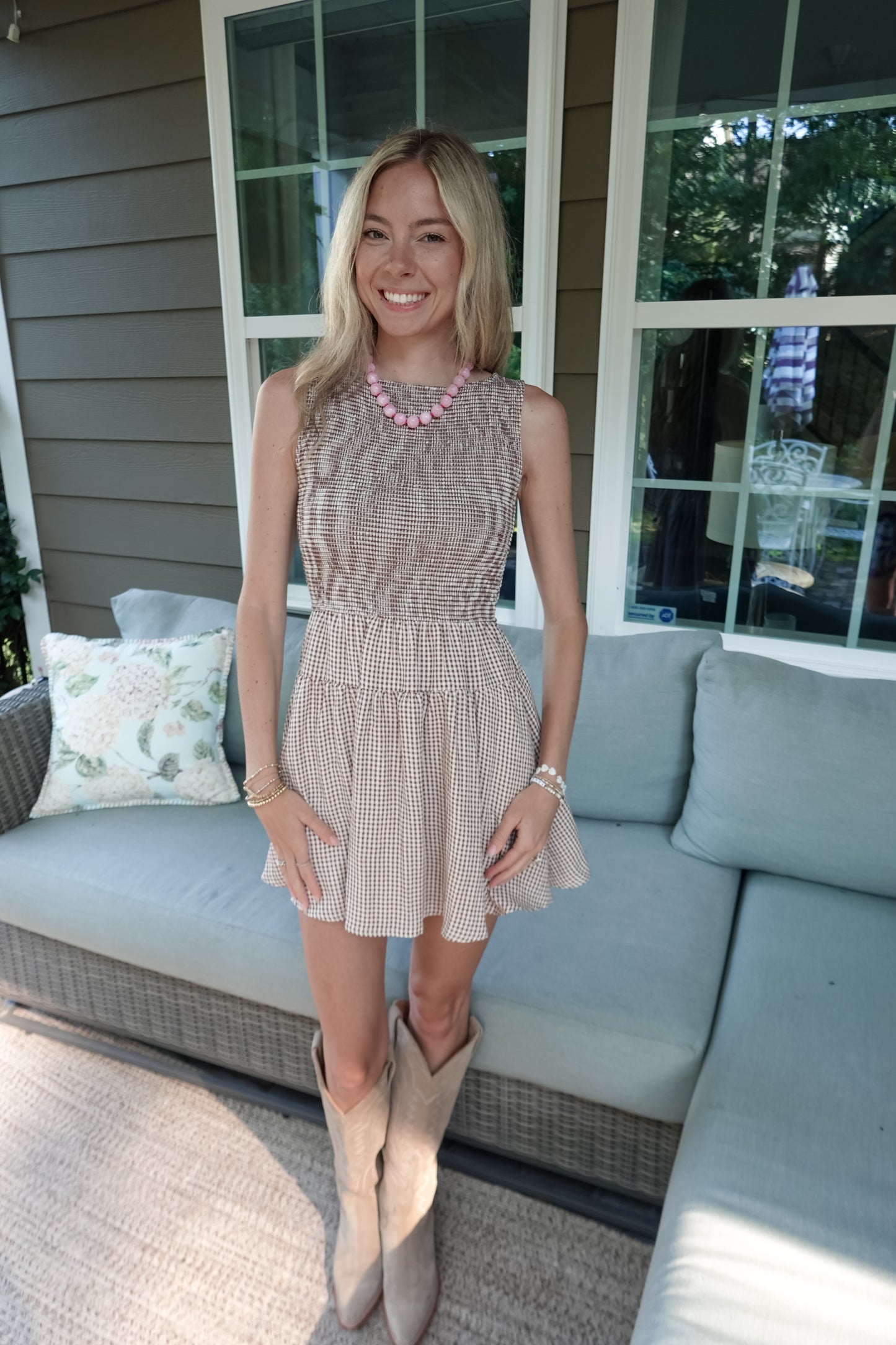 Gia Gingham Mini Dress