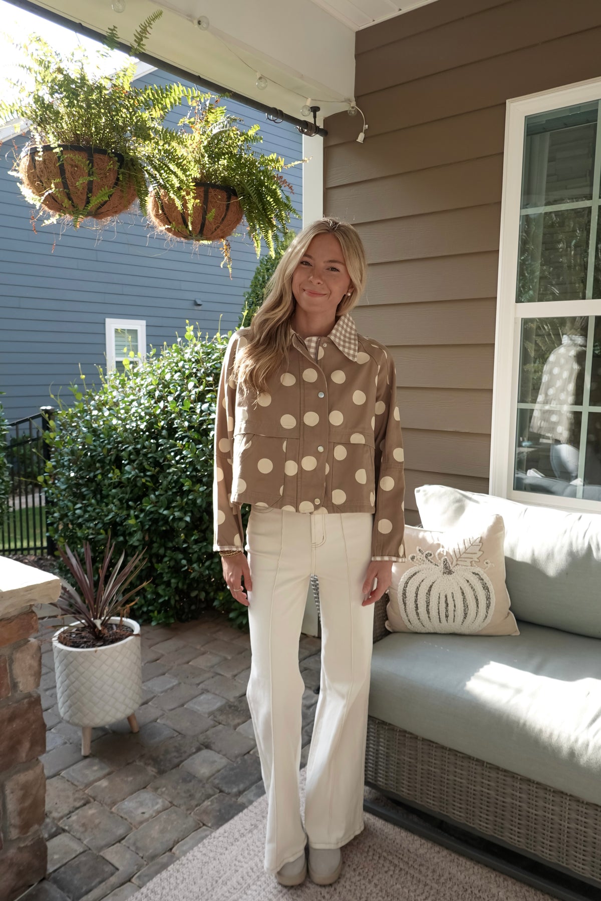 Gigi Polka Dot Gingham Jacket