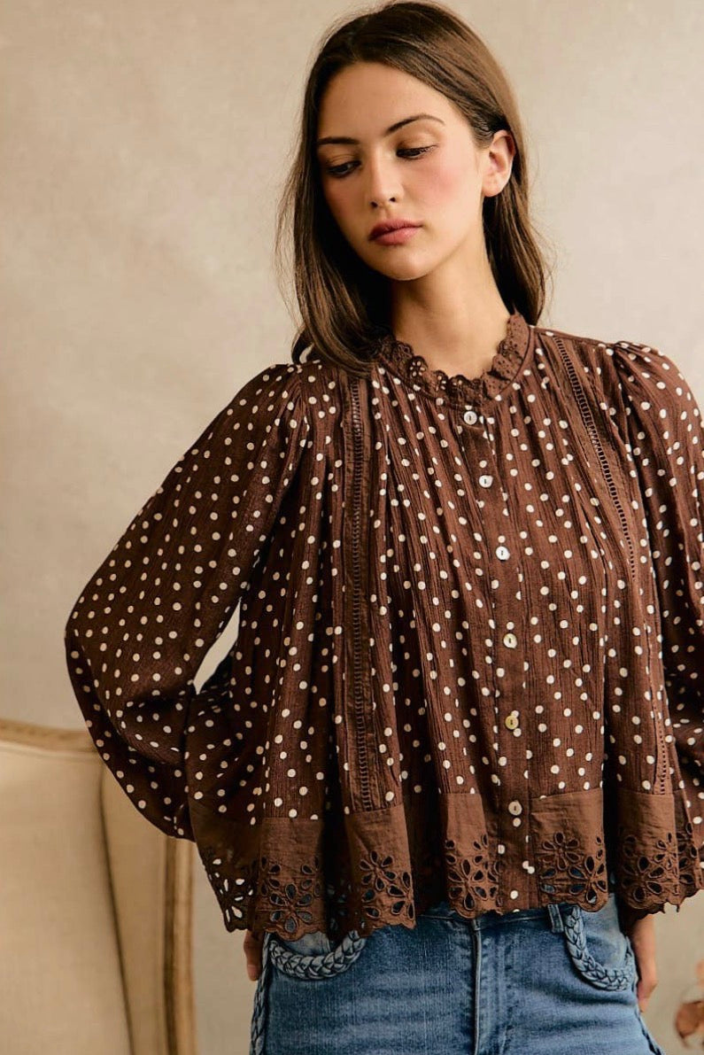 Pearl Polka Dot Long Sleeve