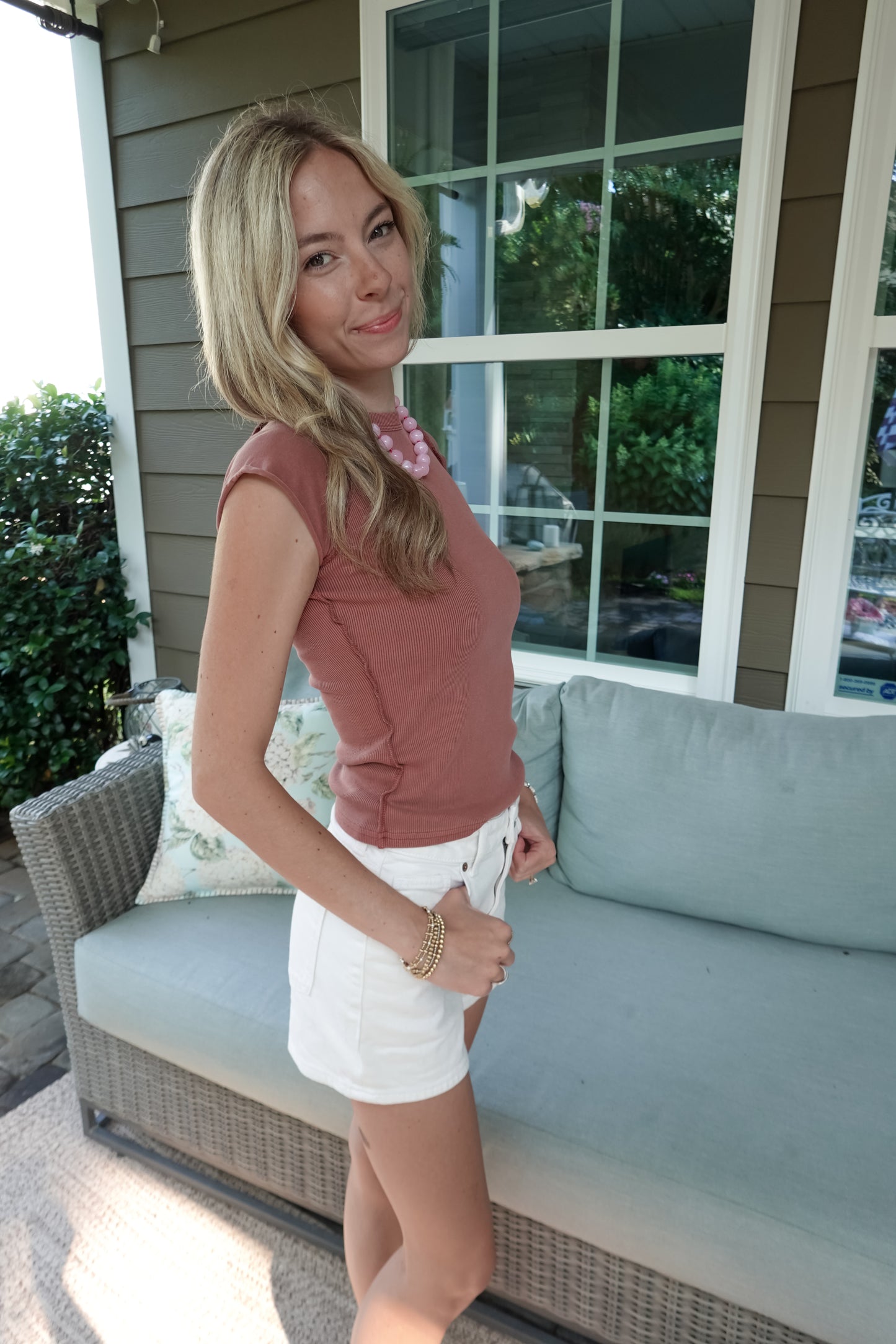 Nora Short Sleeve Knit Top