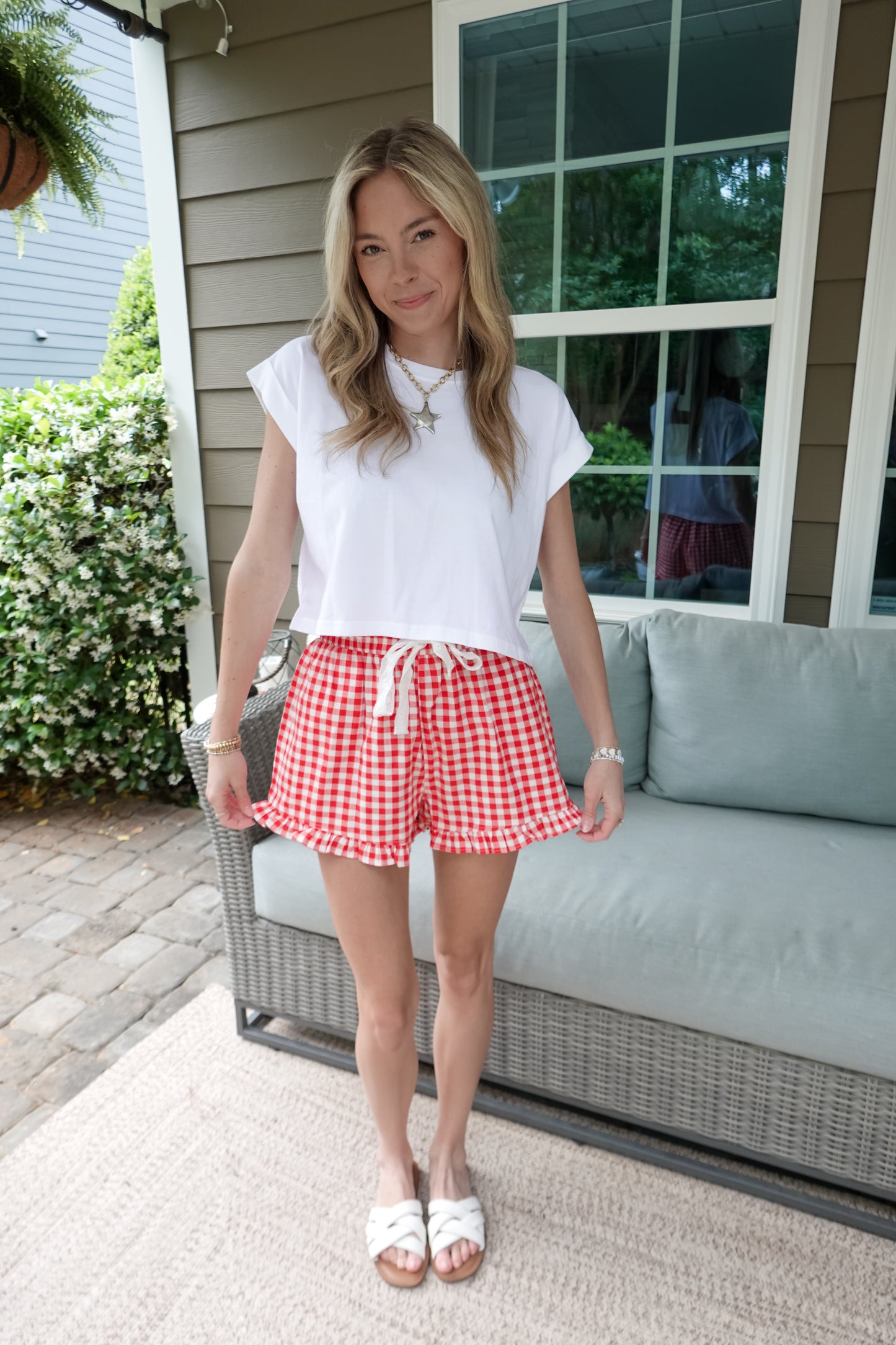 Red Gingham Shorts