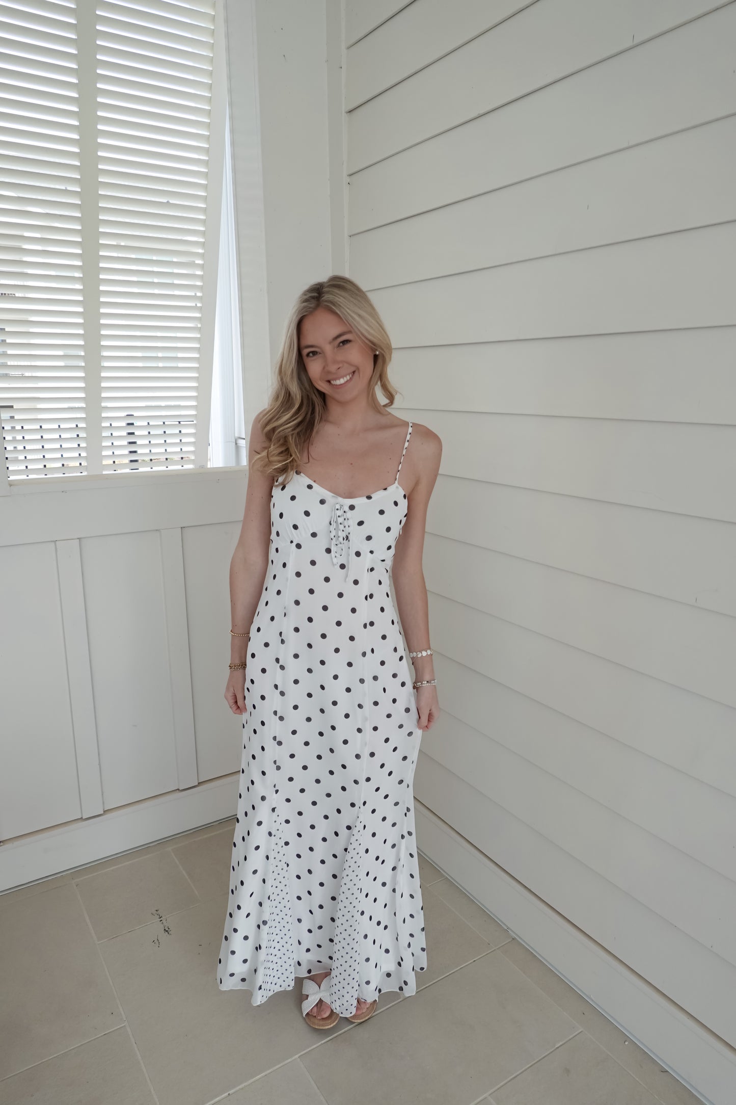 Poppy Polka Dot Maxi Dress