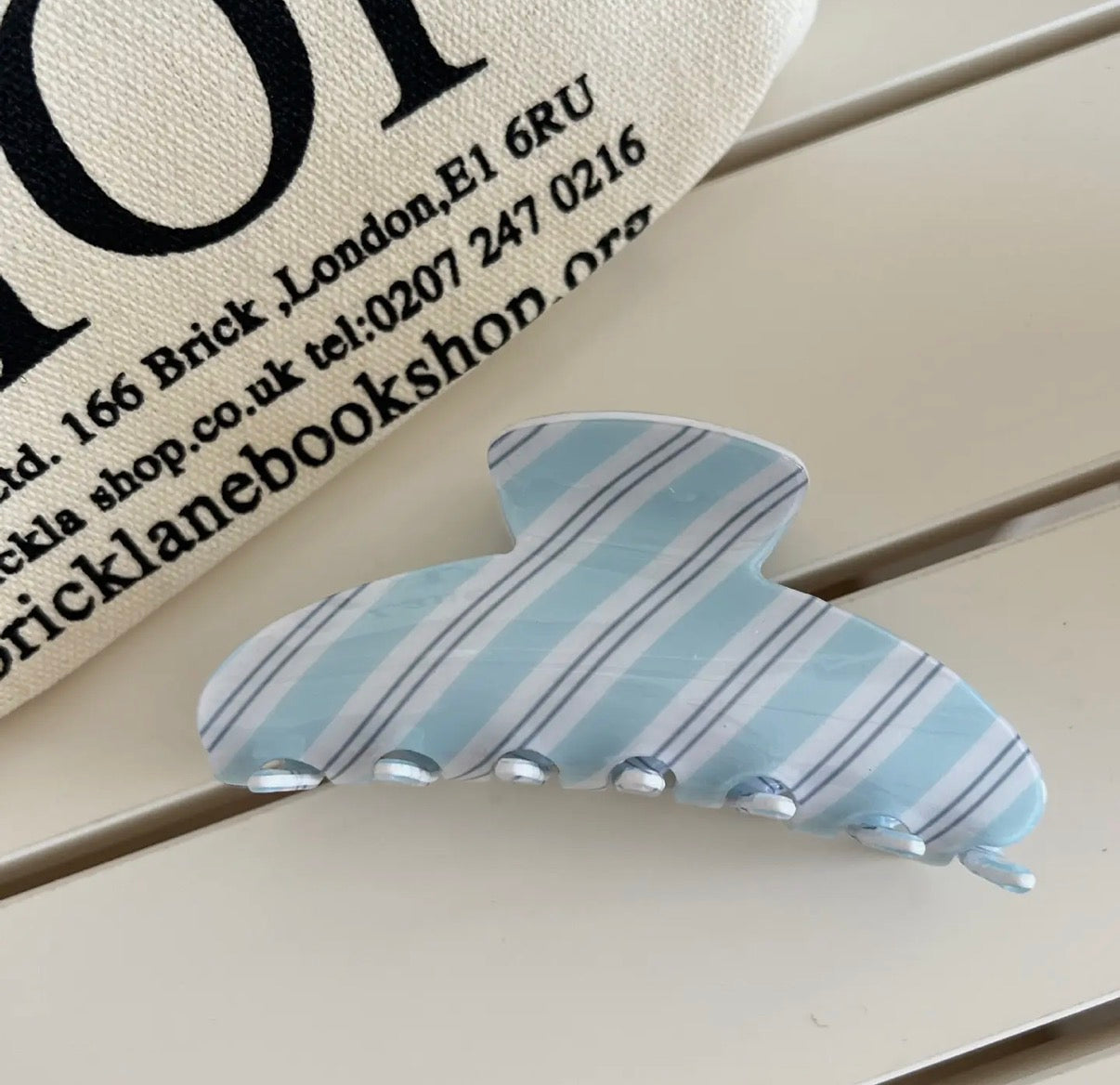Diagonal Stripe Claw Clips