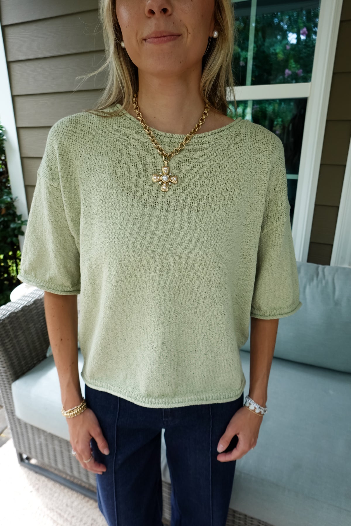 Harper Short Sleeve Sweater