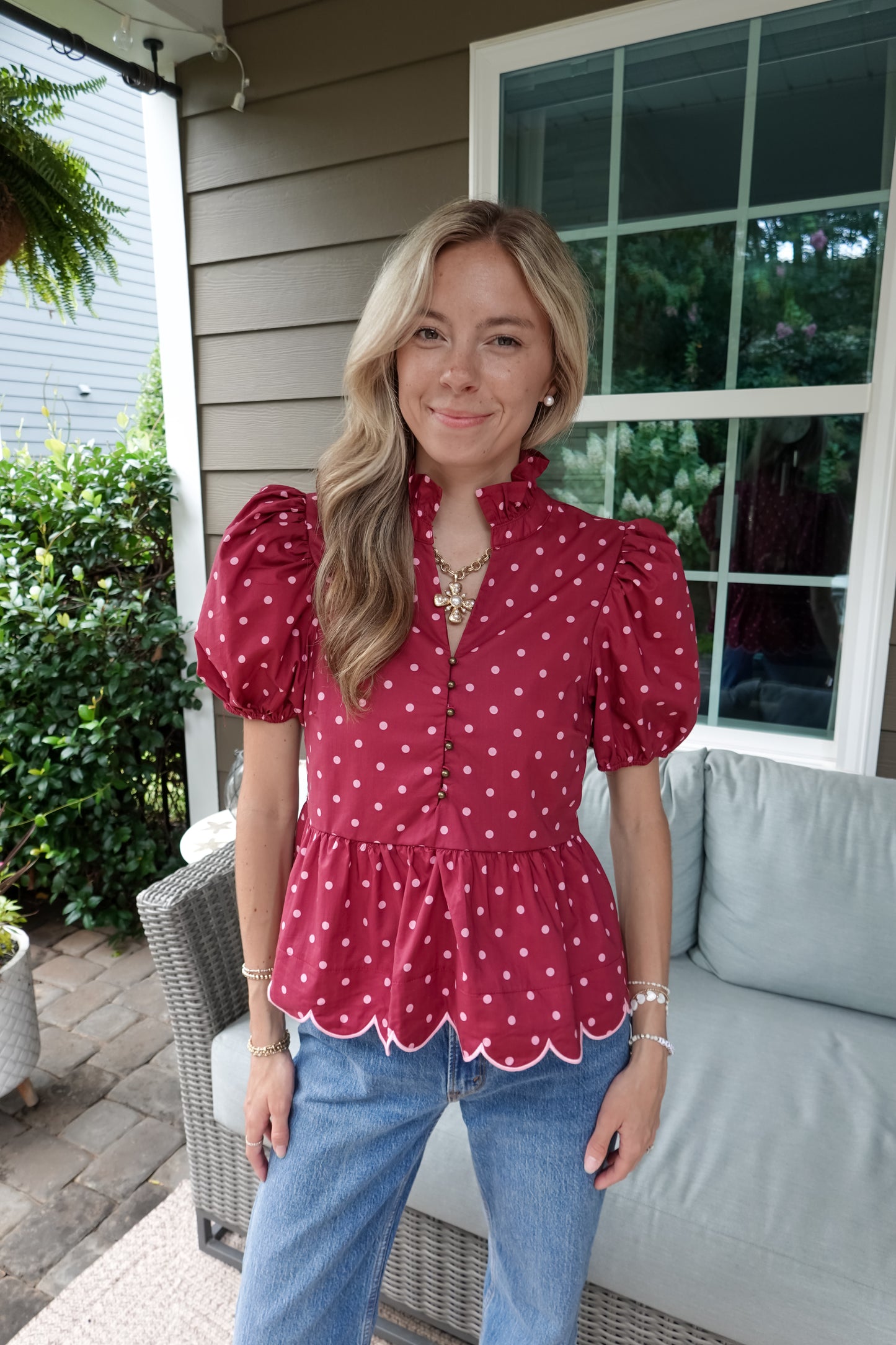 Polly Polka Dot Blouse