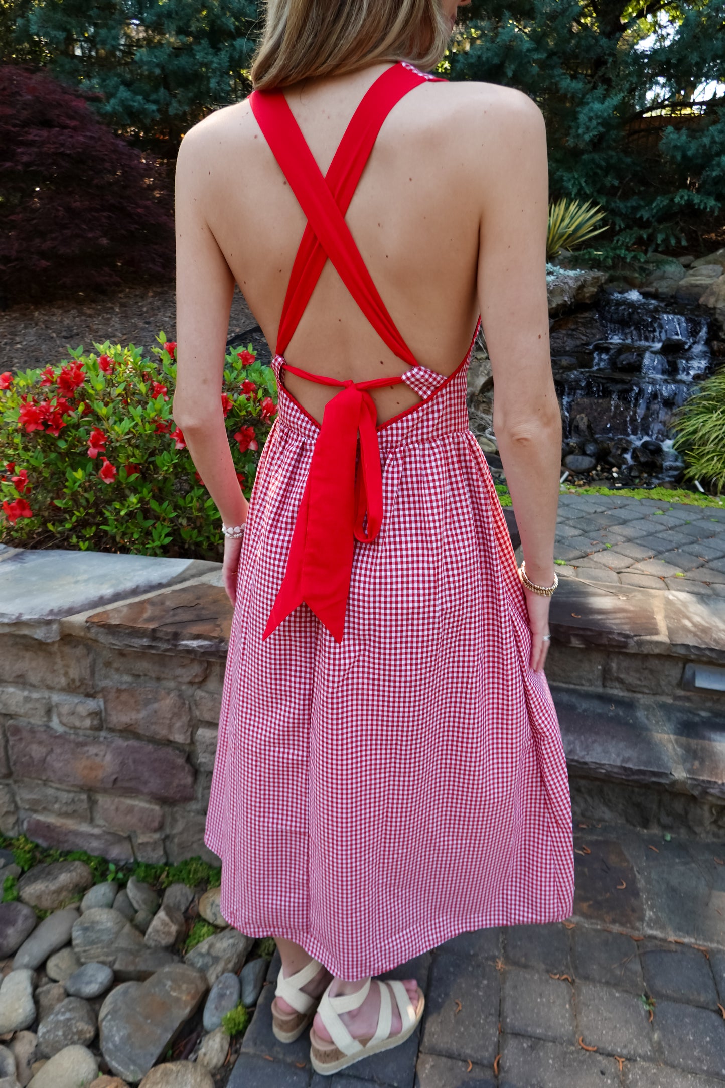 Kendall Gingham Midi Dress