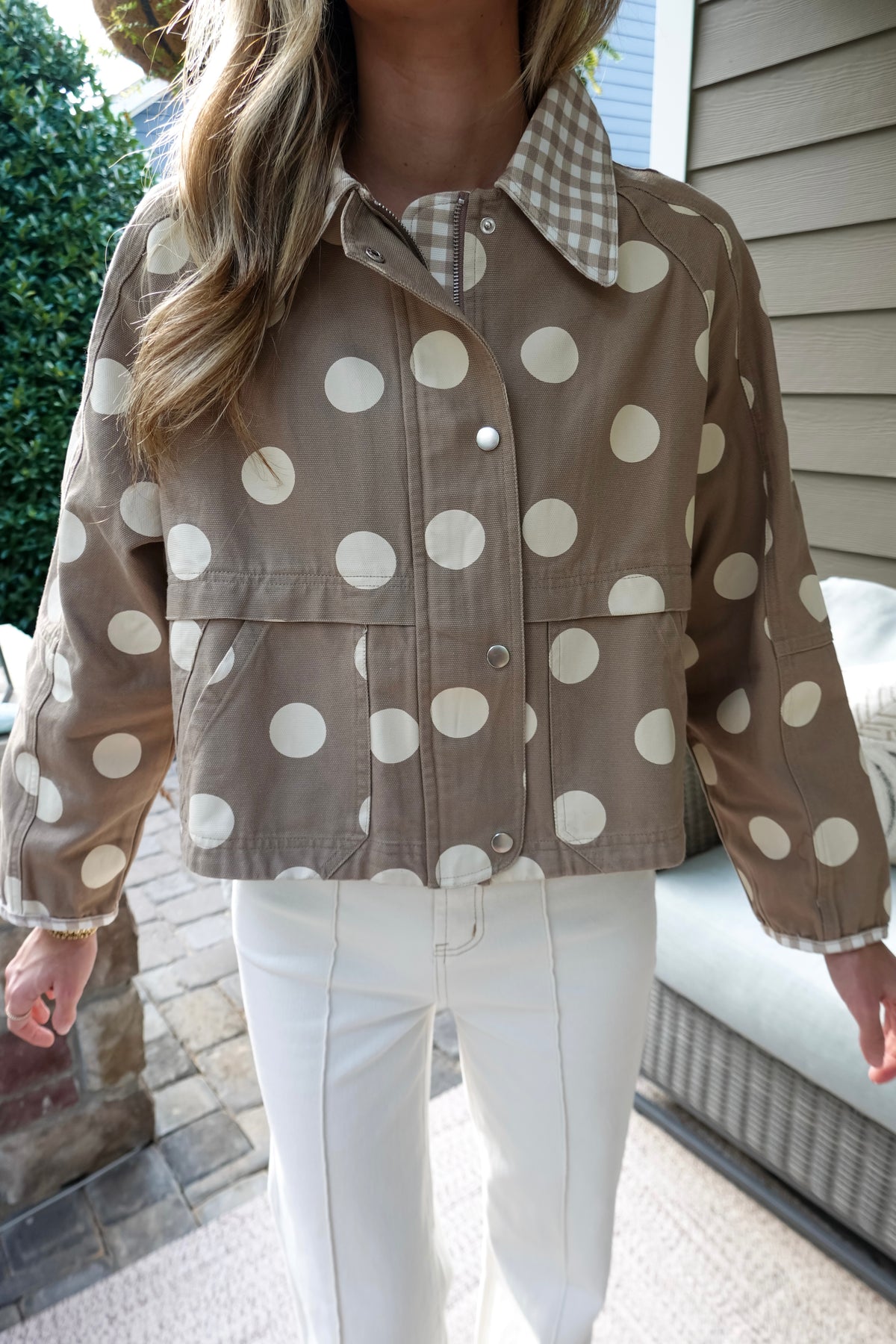 Gigi Polka Dot Gingham Jacket