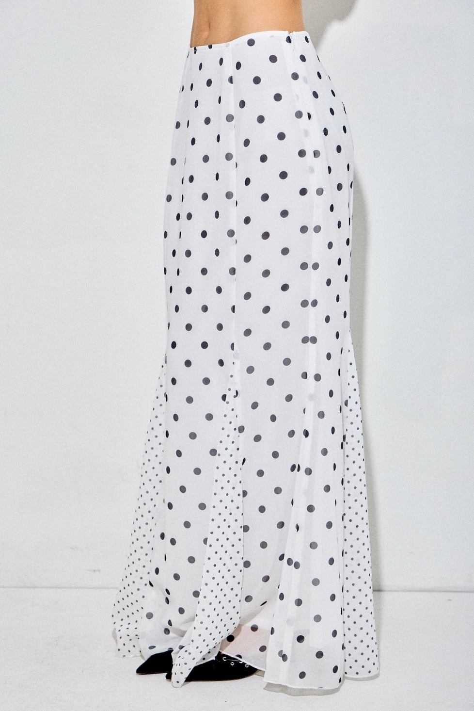Poppy Polka Dot Printed Maxi Skirt