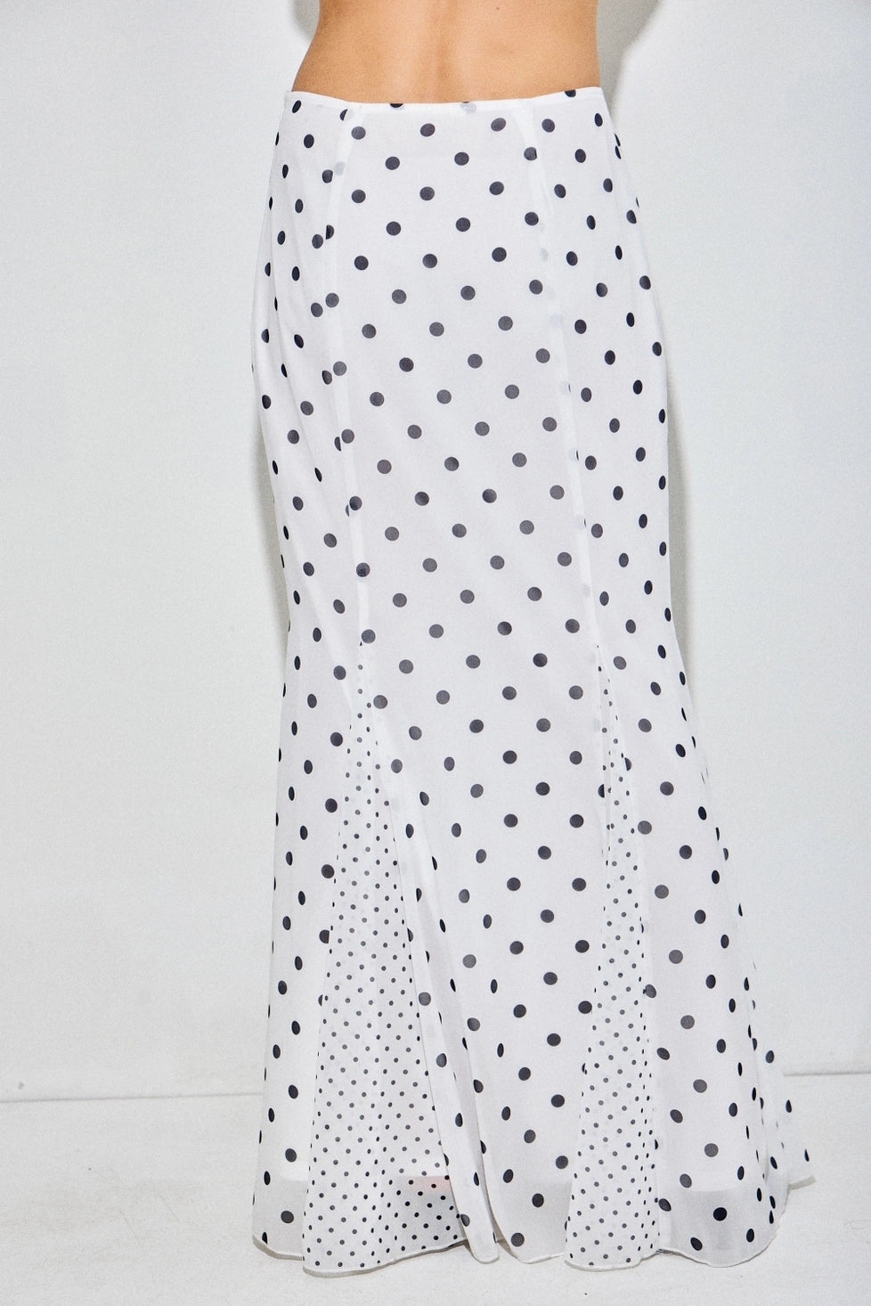 Poppy Polka Dot Printed Maxi Skirt