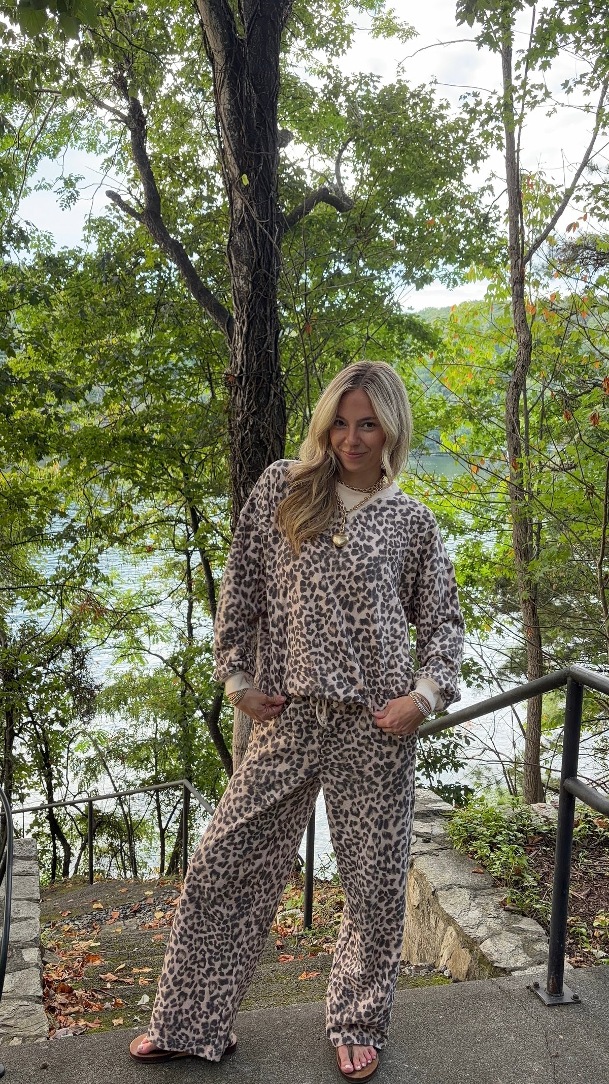 Leah Leopard Crewneck