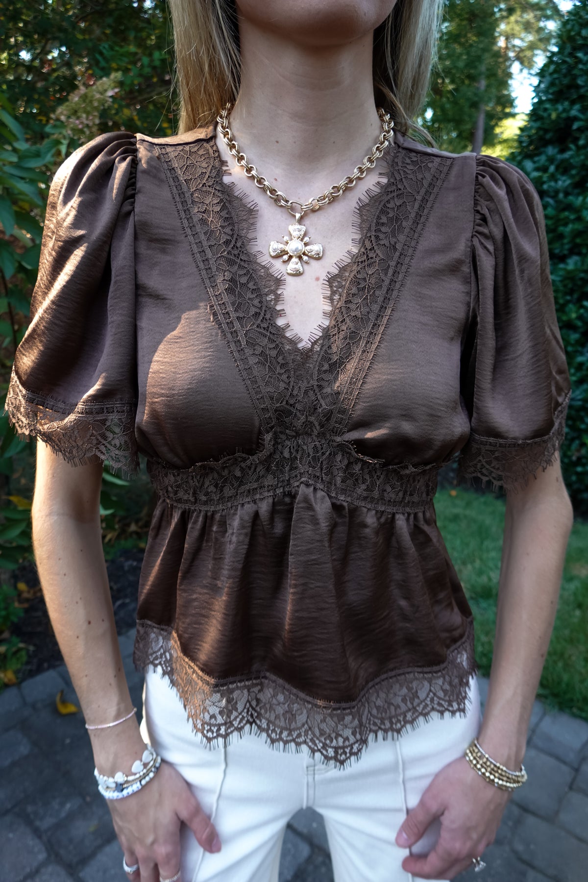Natalie Brown Top