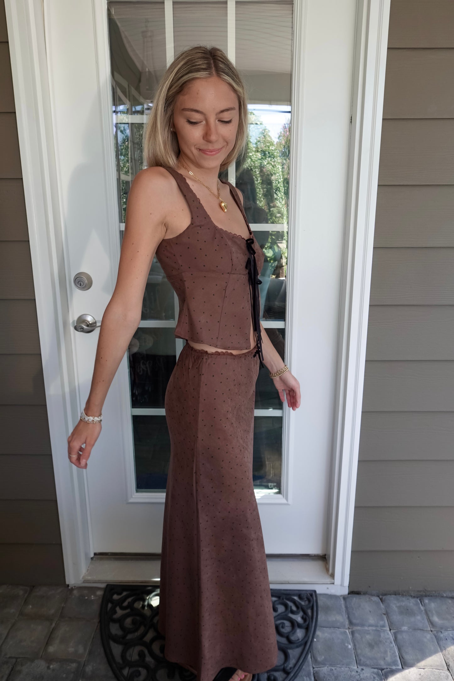 Paige Polka Dot Maxi Skirt