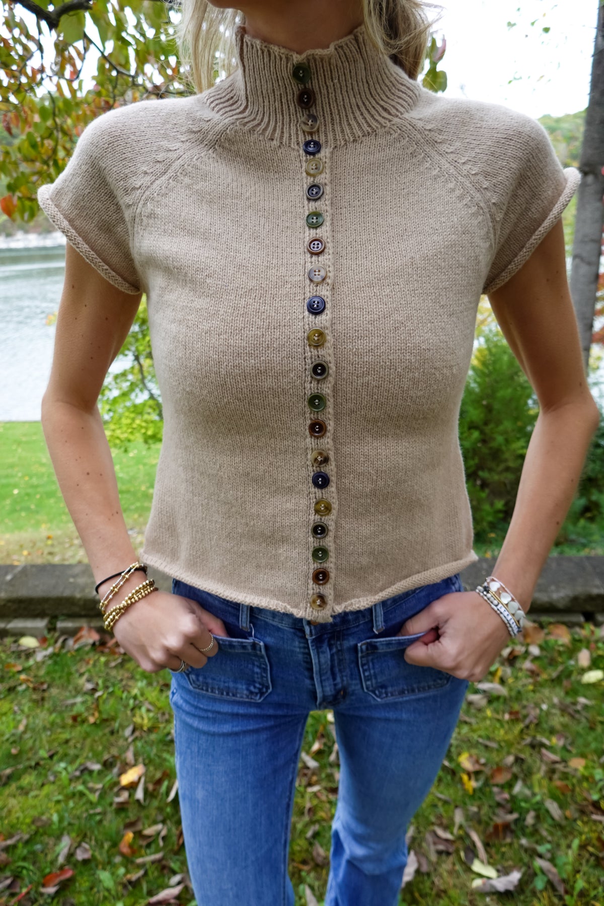 Jenna Button Up Knit Top