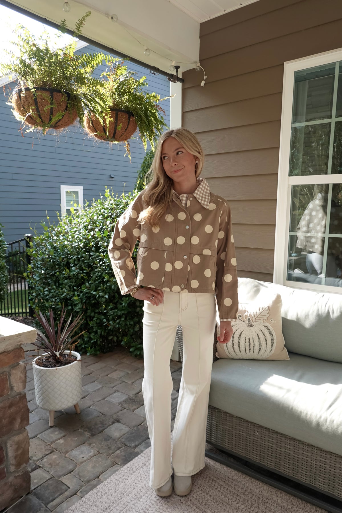 Gigi Polka Dot Gingham Jacket
