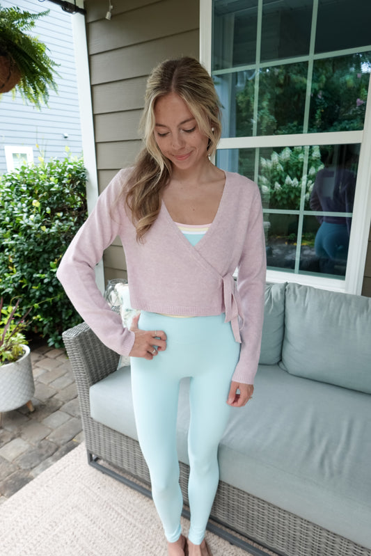 Kacey Blush Wrap Top