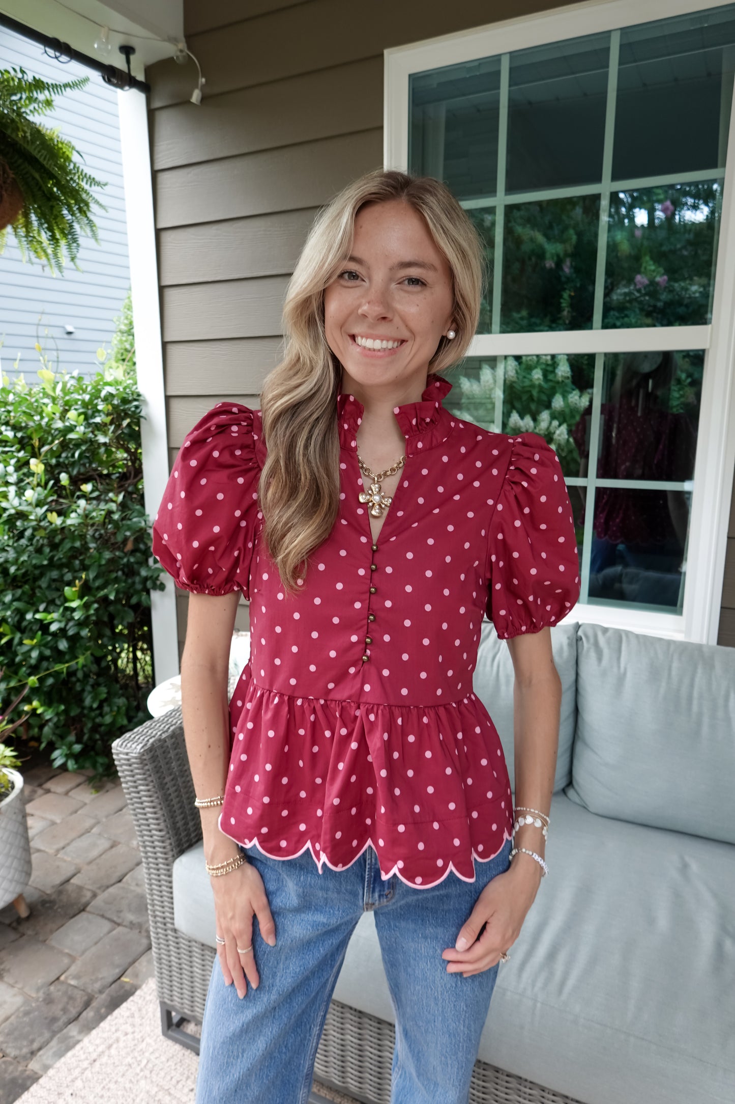 Polly Polka Dot Blouse