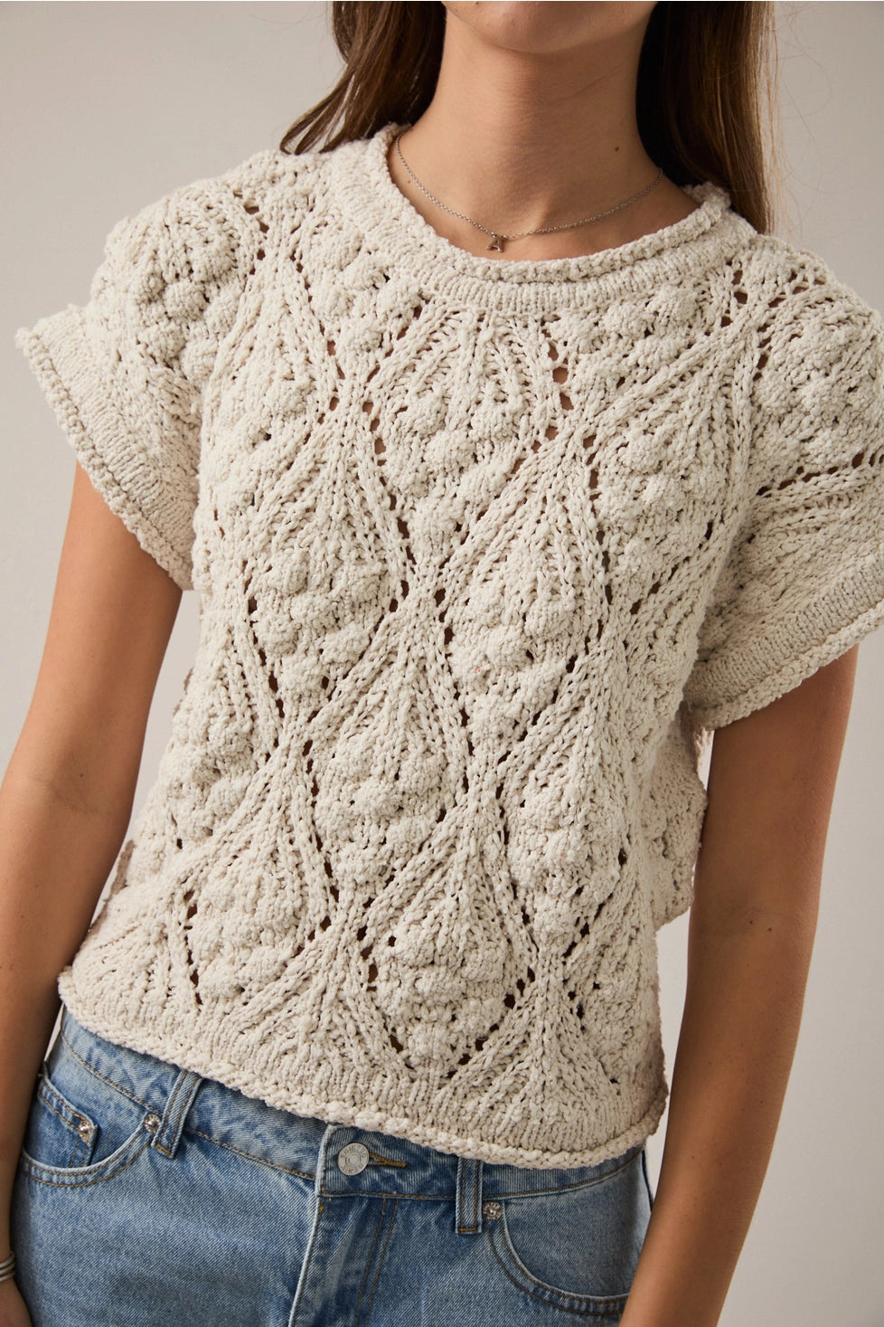 Steph Short Sleeve Sweater Top