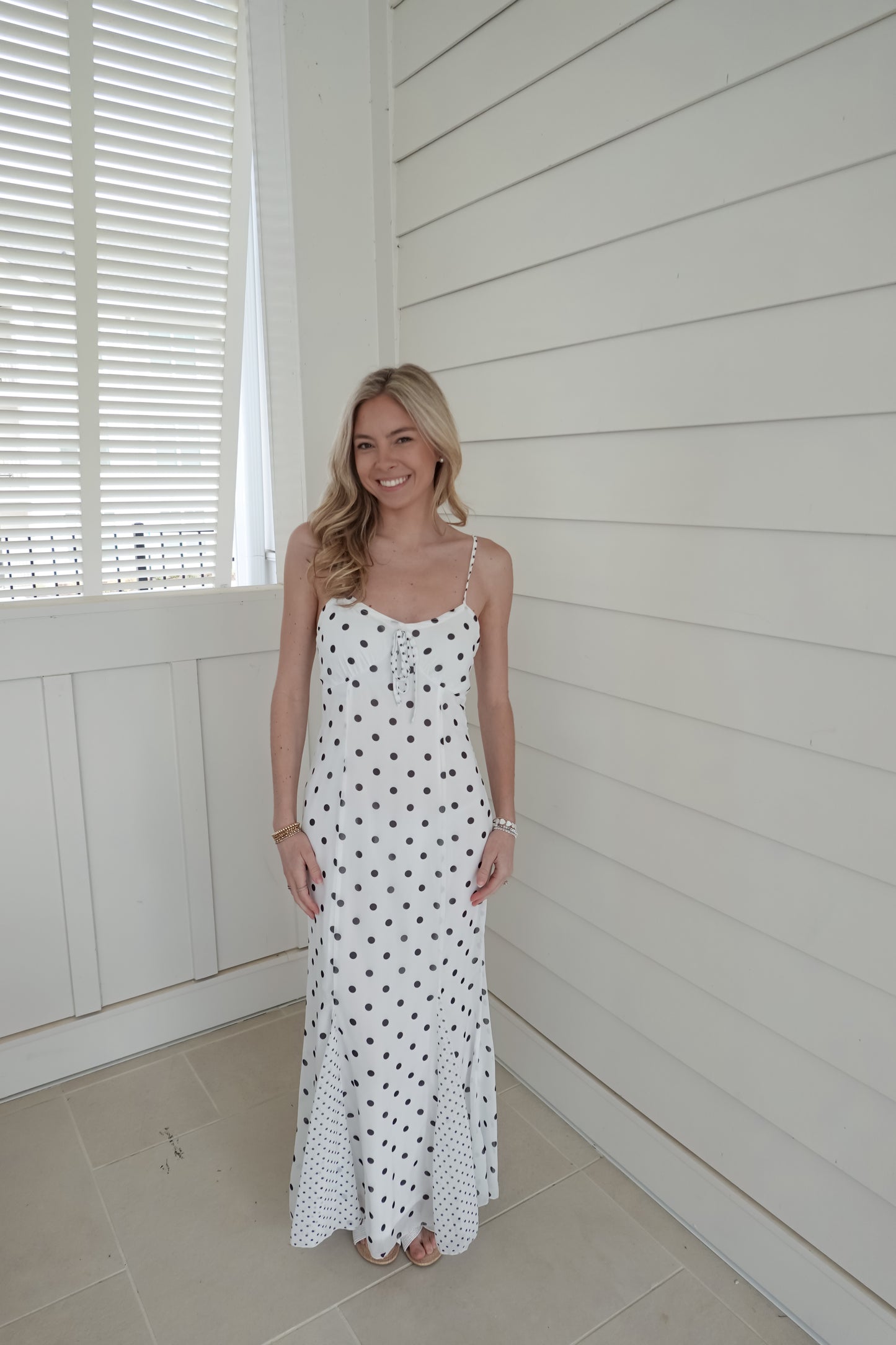 Poppy Polka Dot Maxi Dress