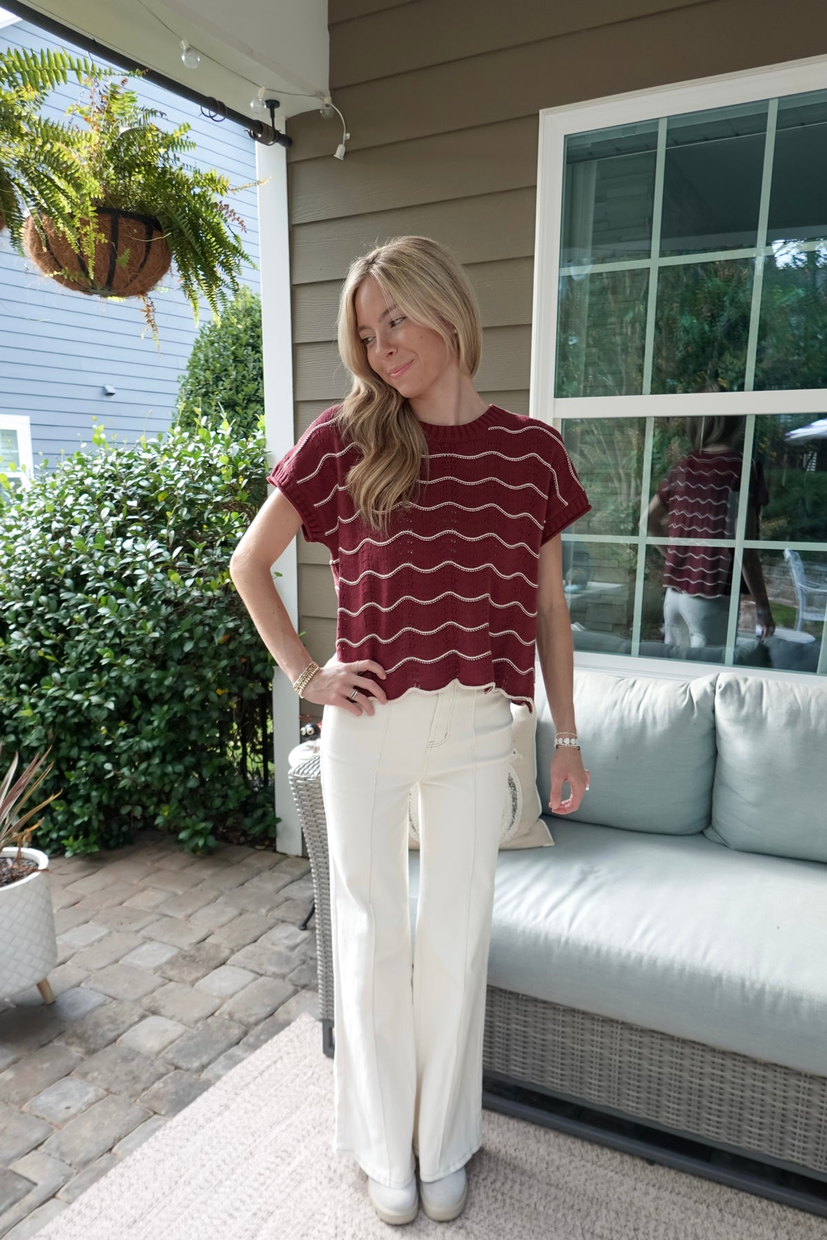 Katie Striped Sweater Top