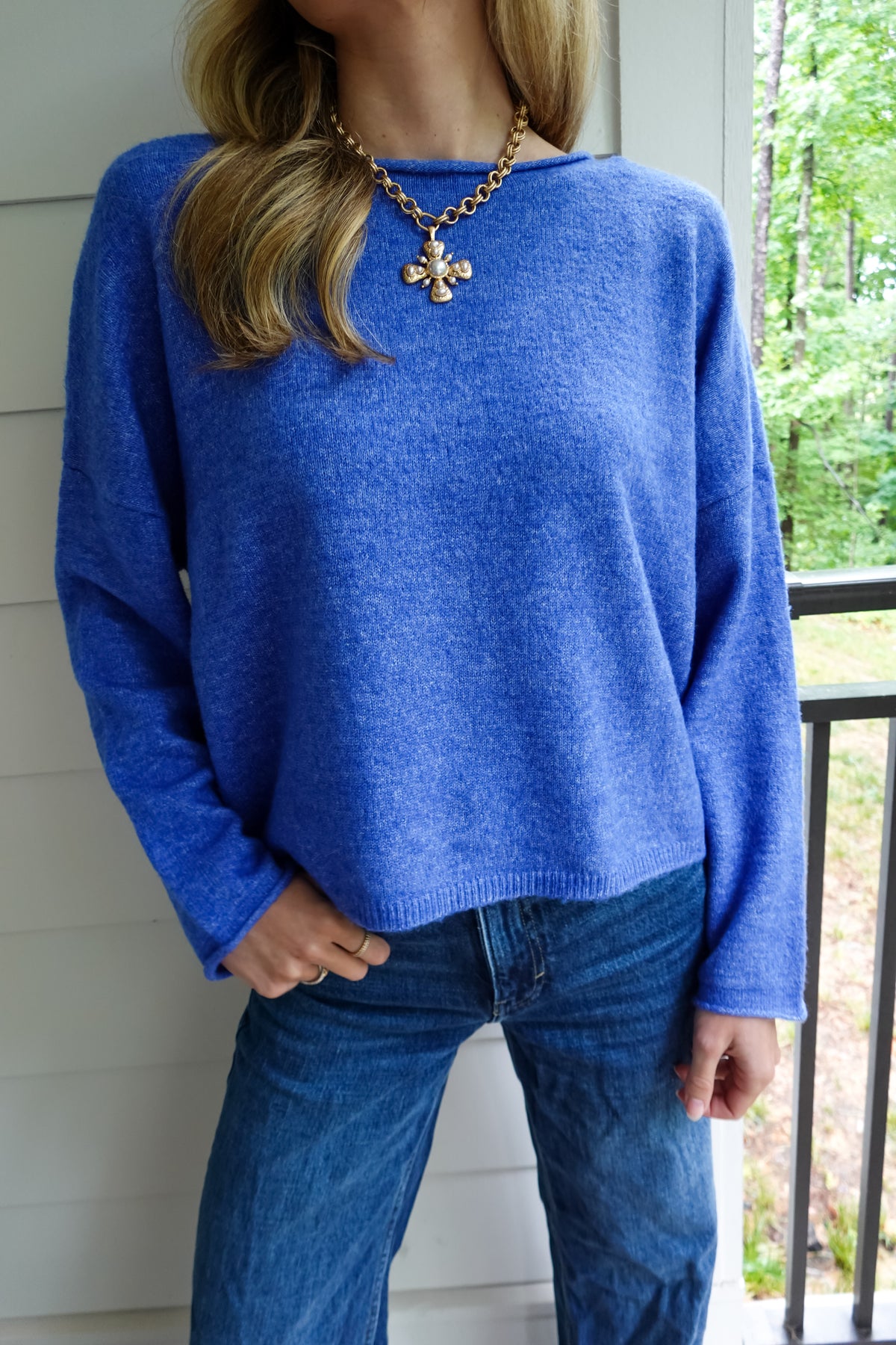 Kora Knit Sweater Blue