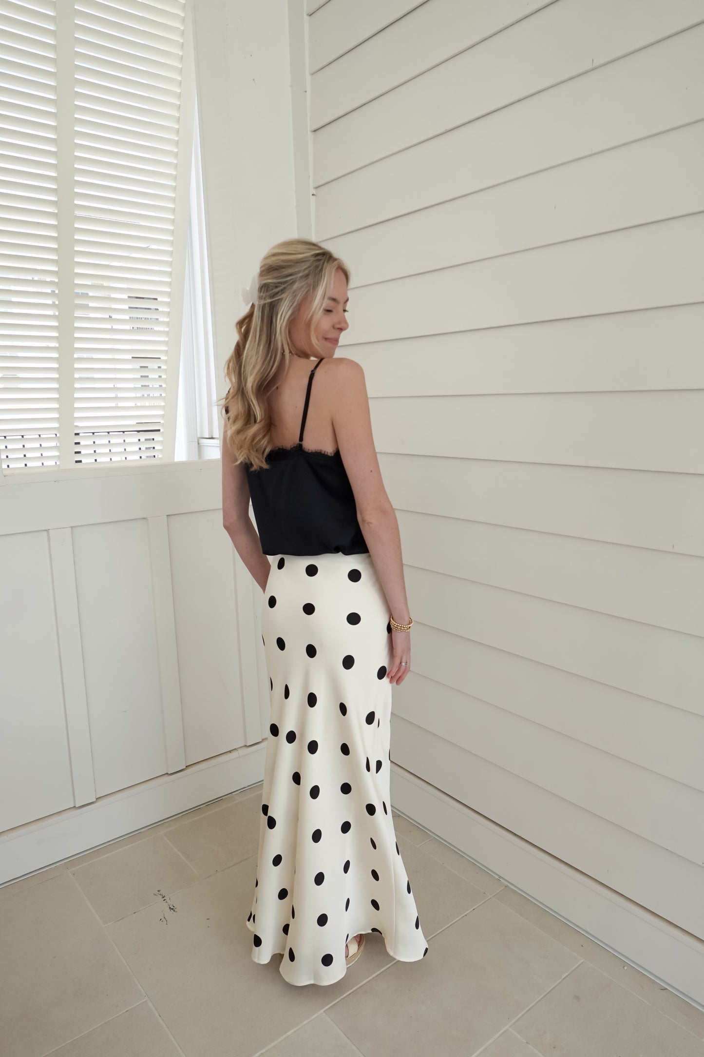 Parker Polka Dot Midi Skirt