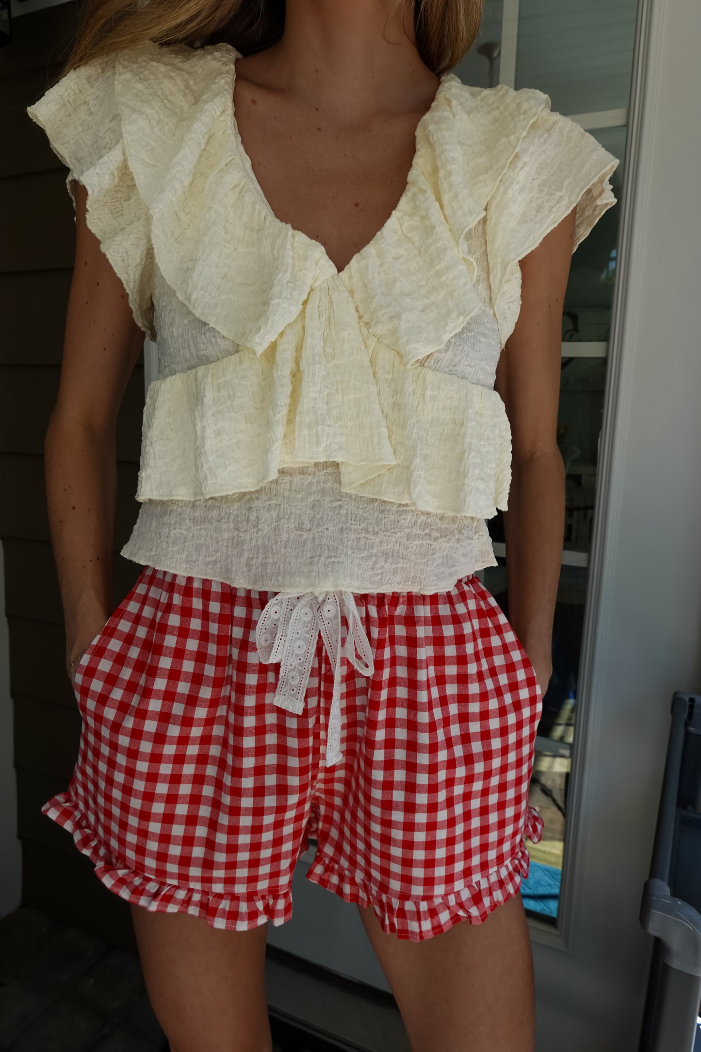 Red Gingham Shorts