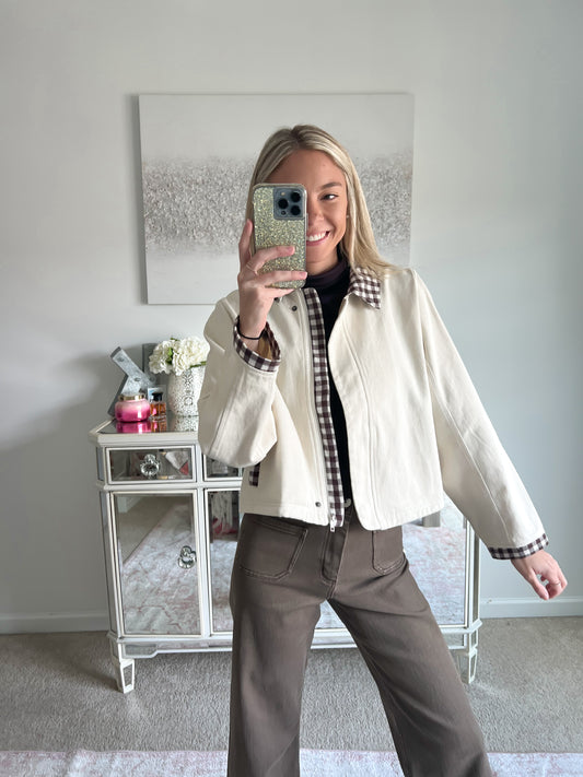 Gigi Gingham Trim Jacket