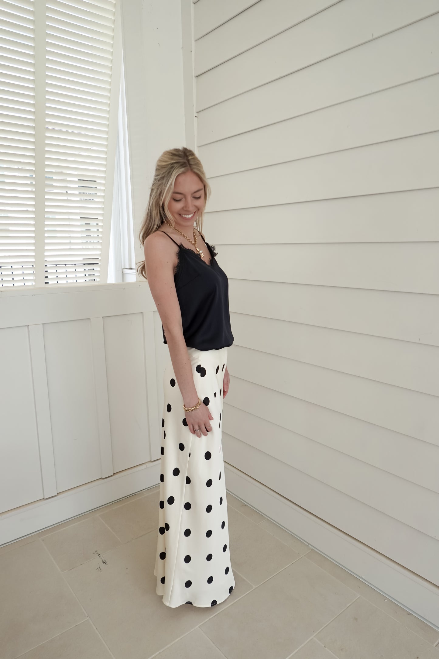 Parker Polka Dot Midi Skirt